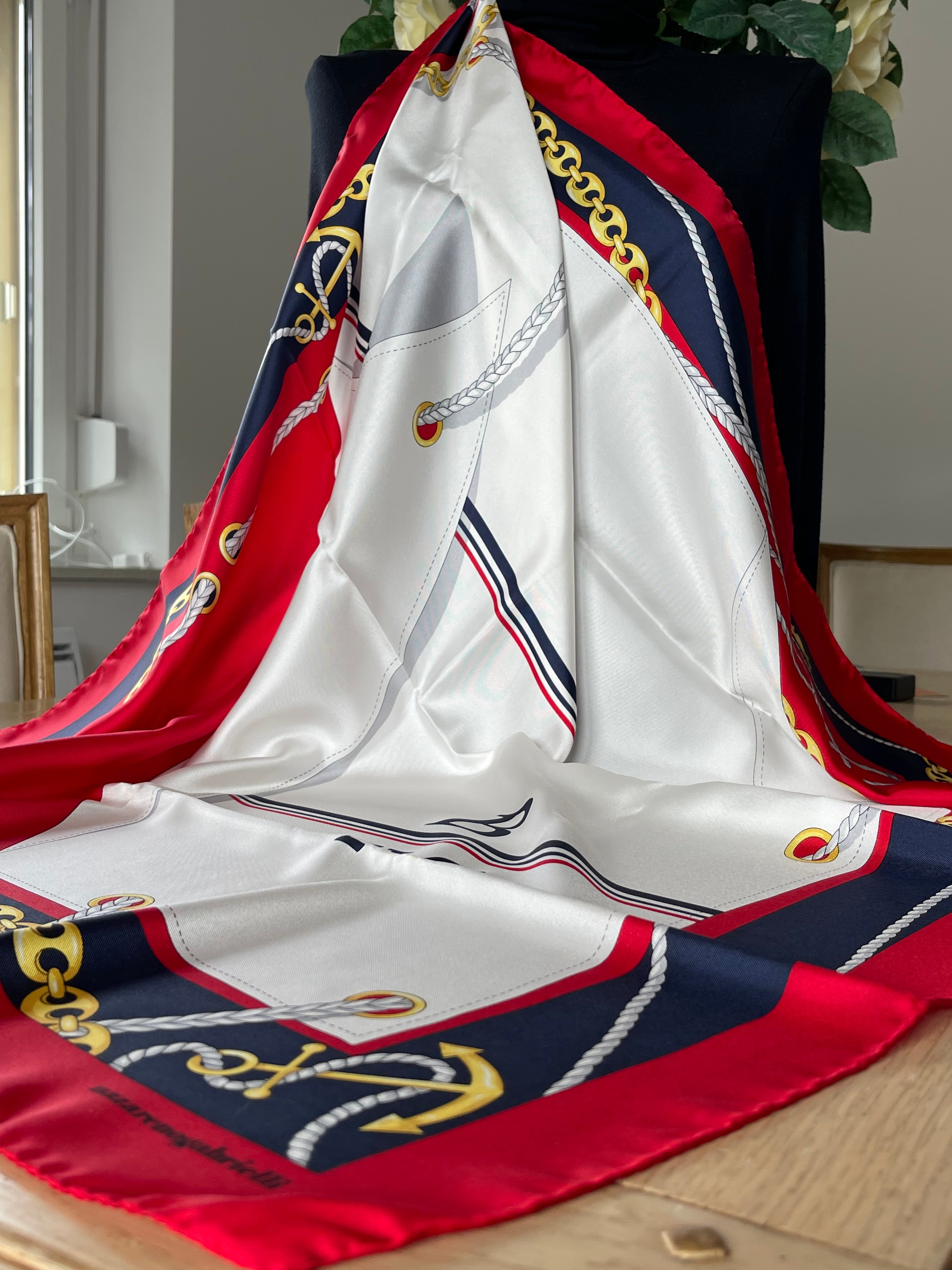 NAZARENO GABRIELLI foulard carré scarf schal sjaal seide soie silk