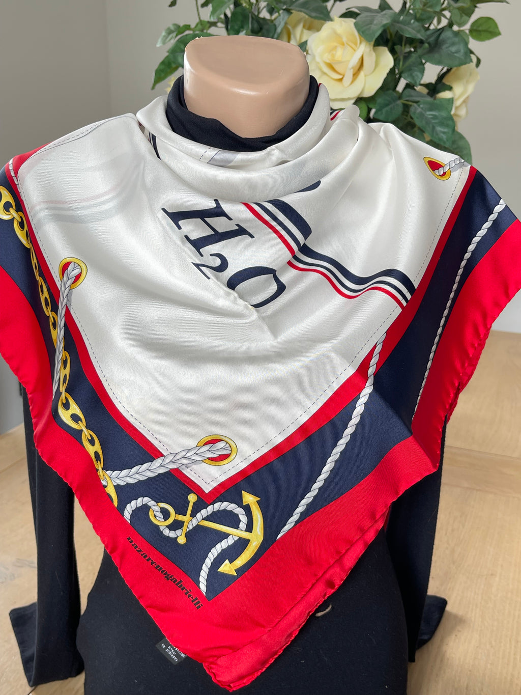 NAZARENO GABRIELLI foulard carré scarf schal sjaal seide soie silk