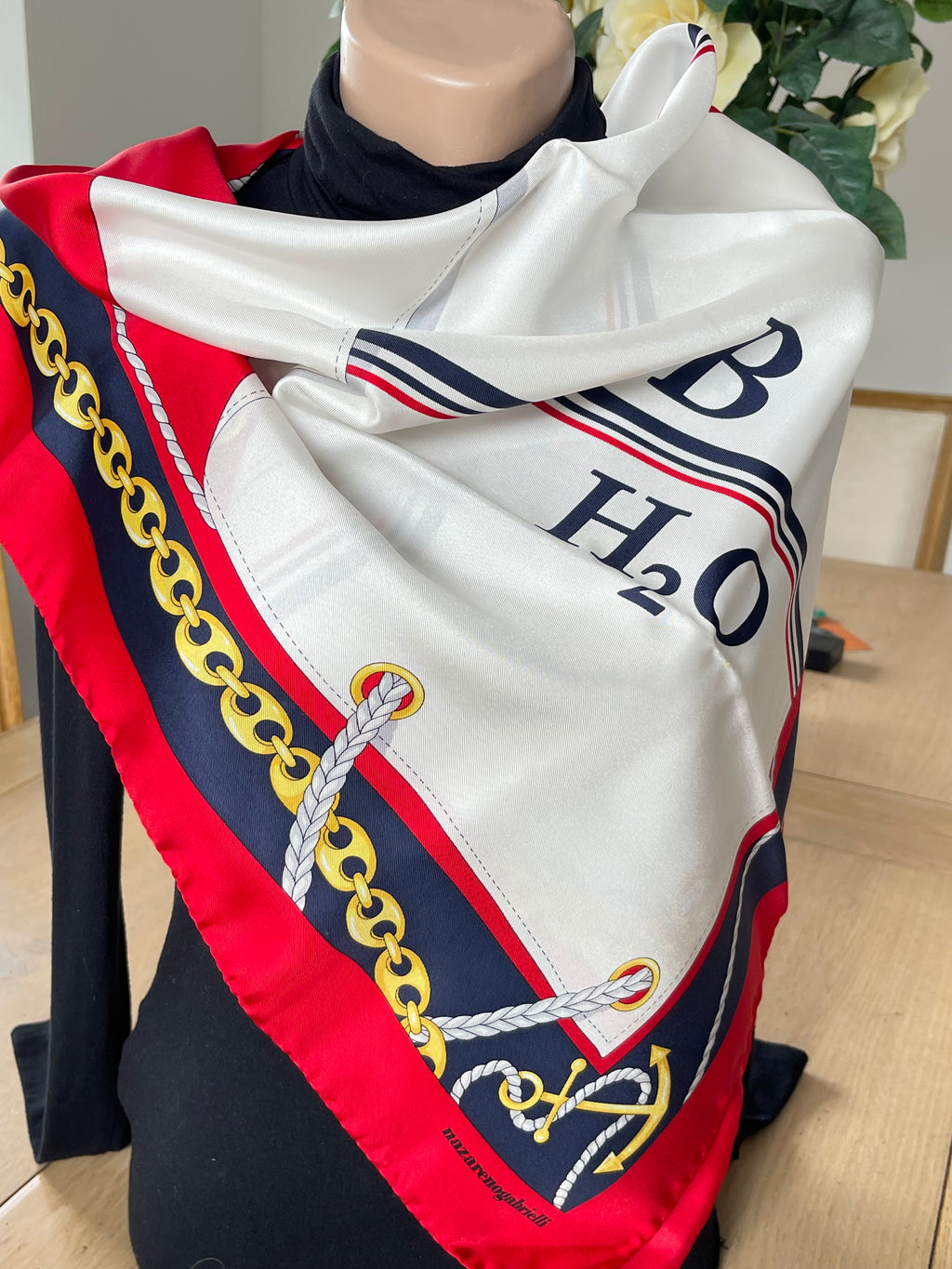 NAZARENO GABRIELLI foulard carré scarf schal sjaal seide soie silk