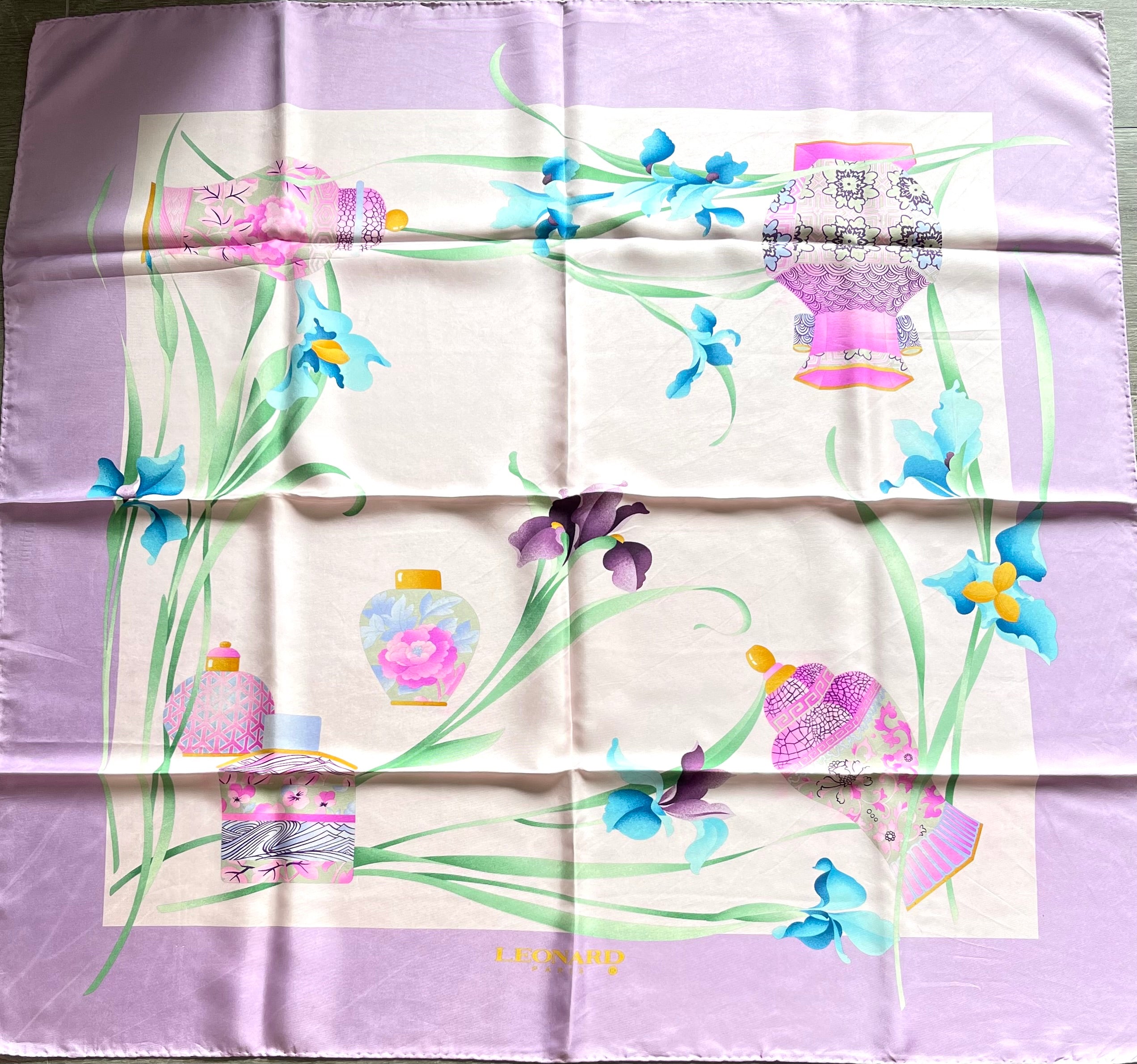 LEONARD foulard carré scarf schal sjaal seide soie silk seta