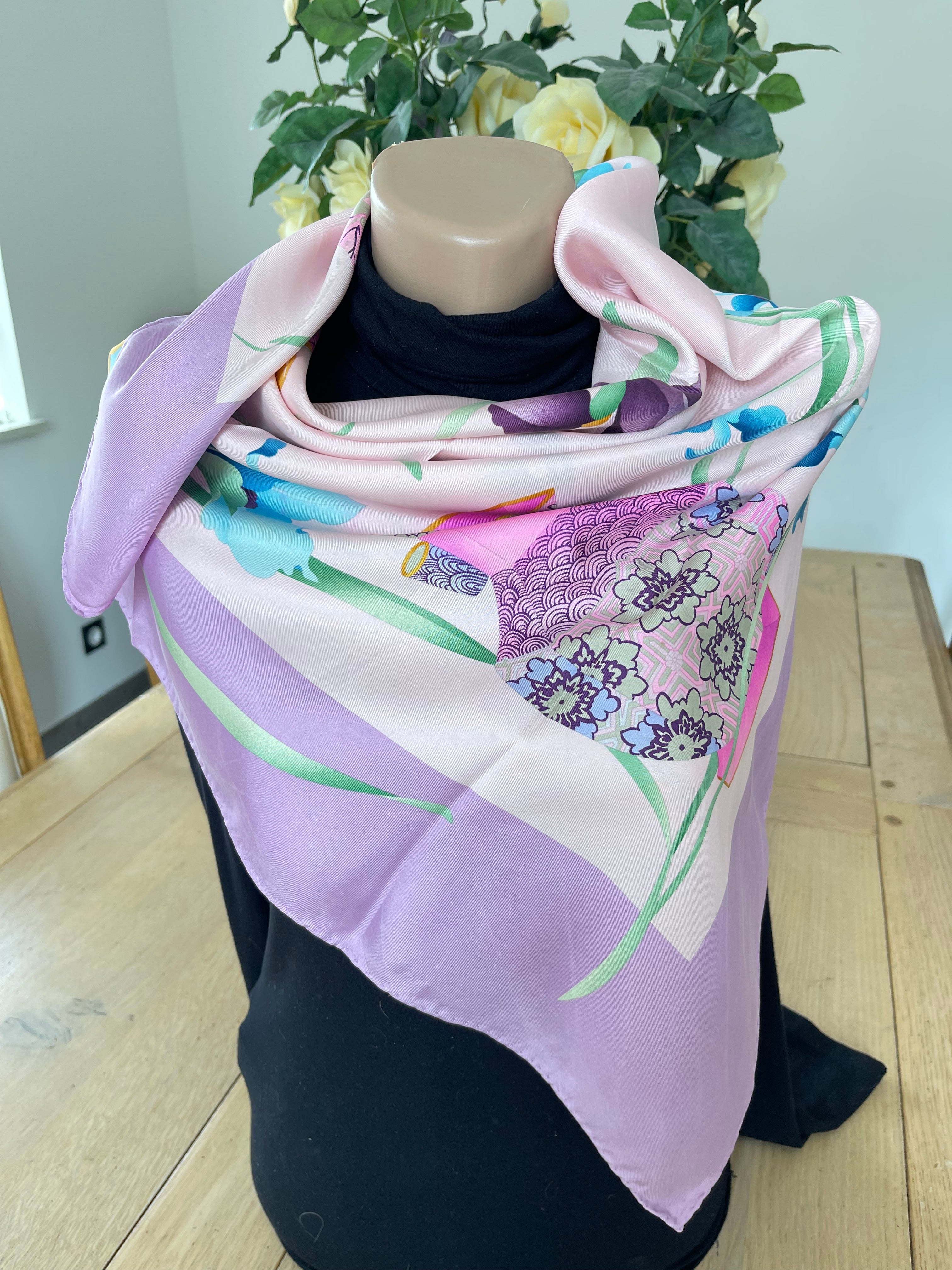 LEONARD foulard carré scarf schal sjaal seide soie silk seta