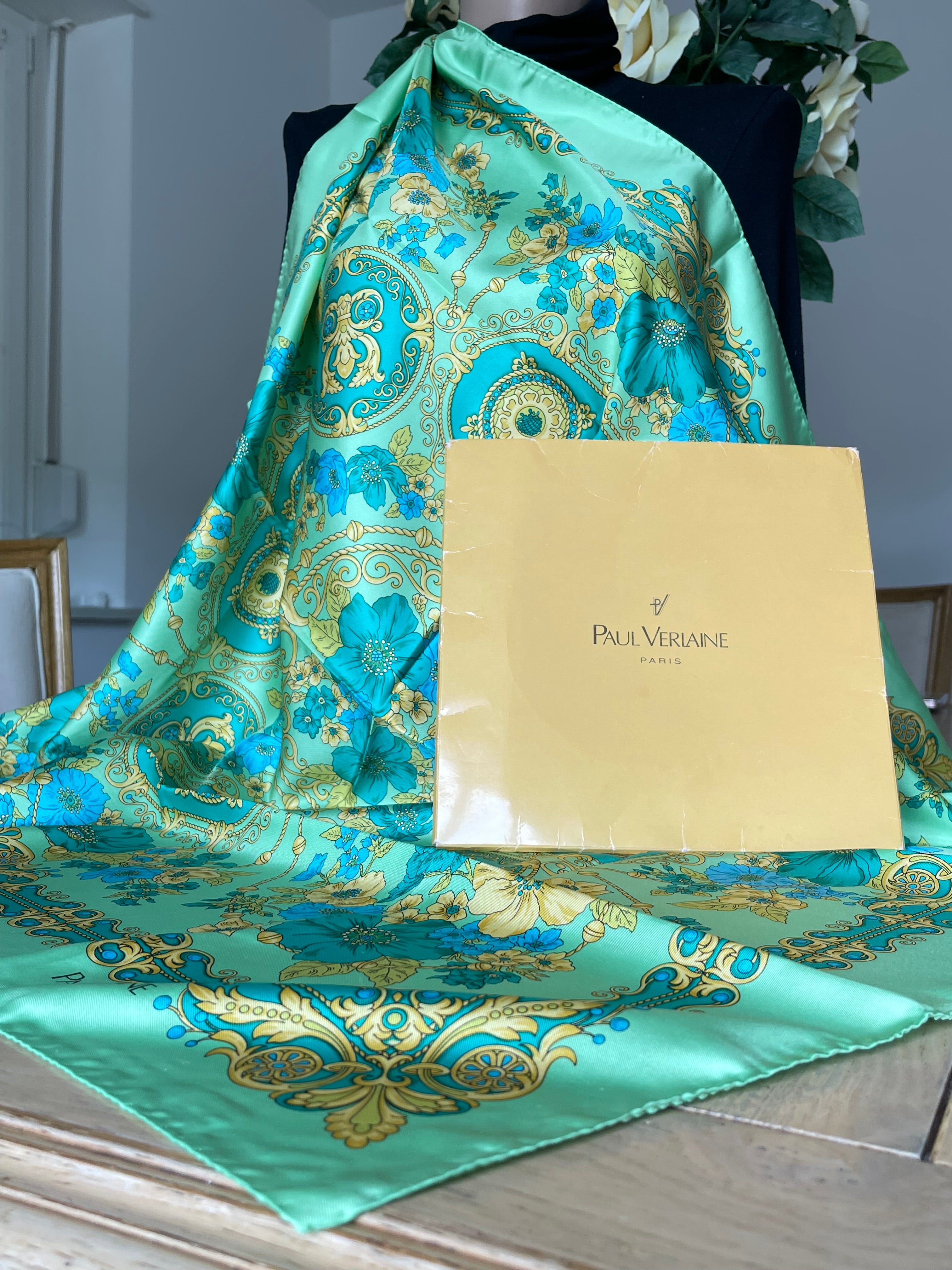 Paul Verlaine carré foulard schal sjaal seide silk soie