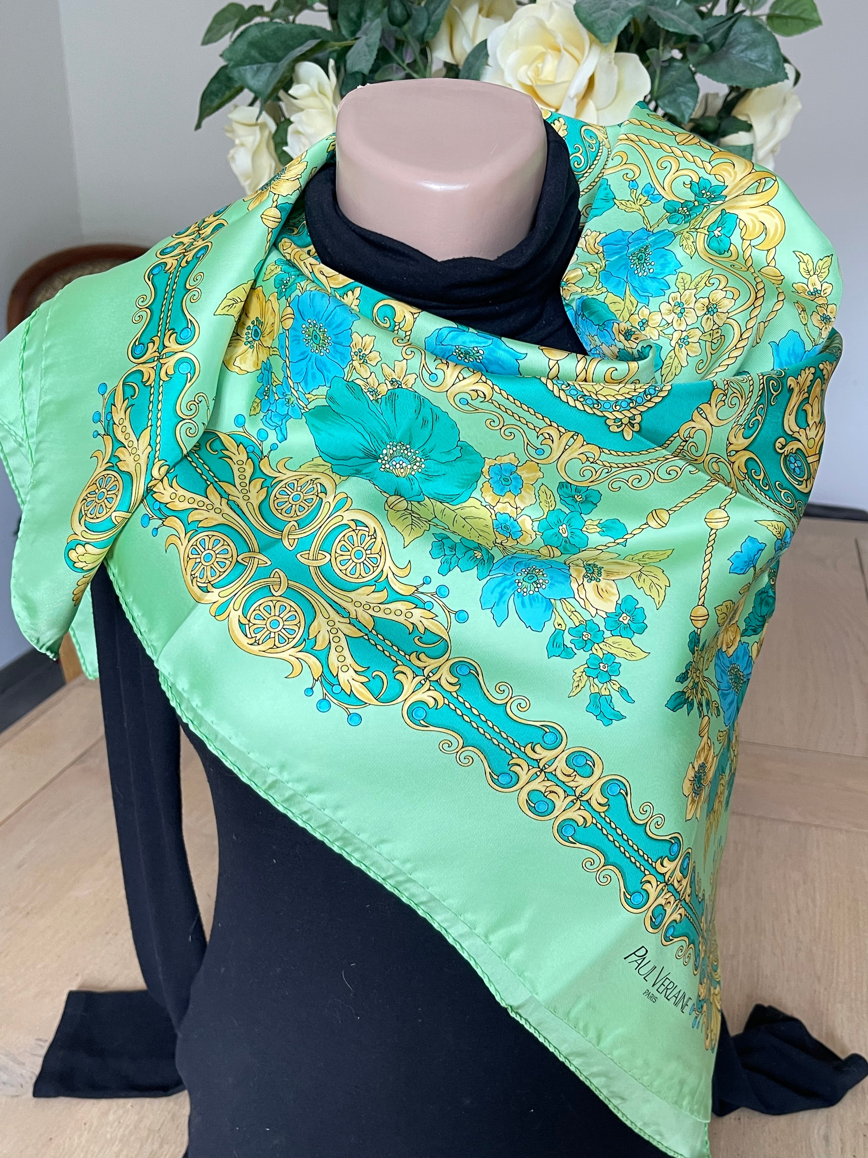 Paul Verlaine carré foulard schal sjaal seide silk soie