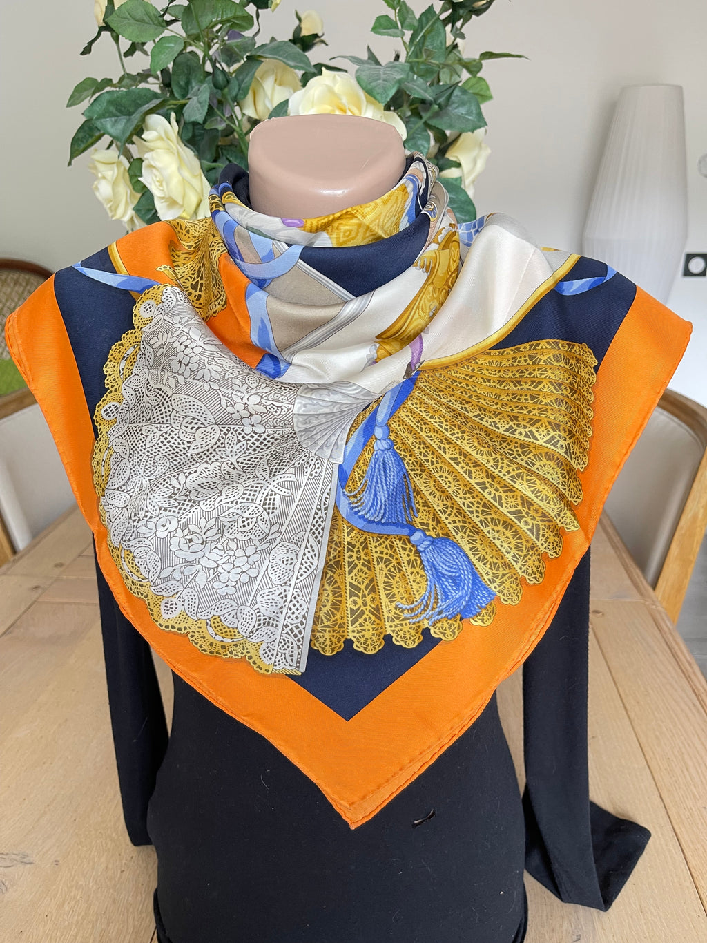 R di RATTI foulard carré schal sjaal seide soie silk