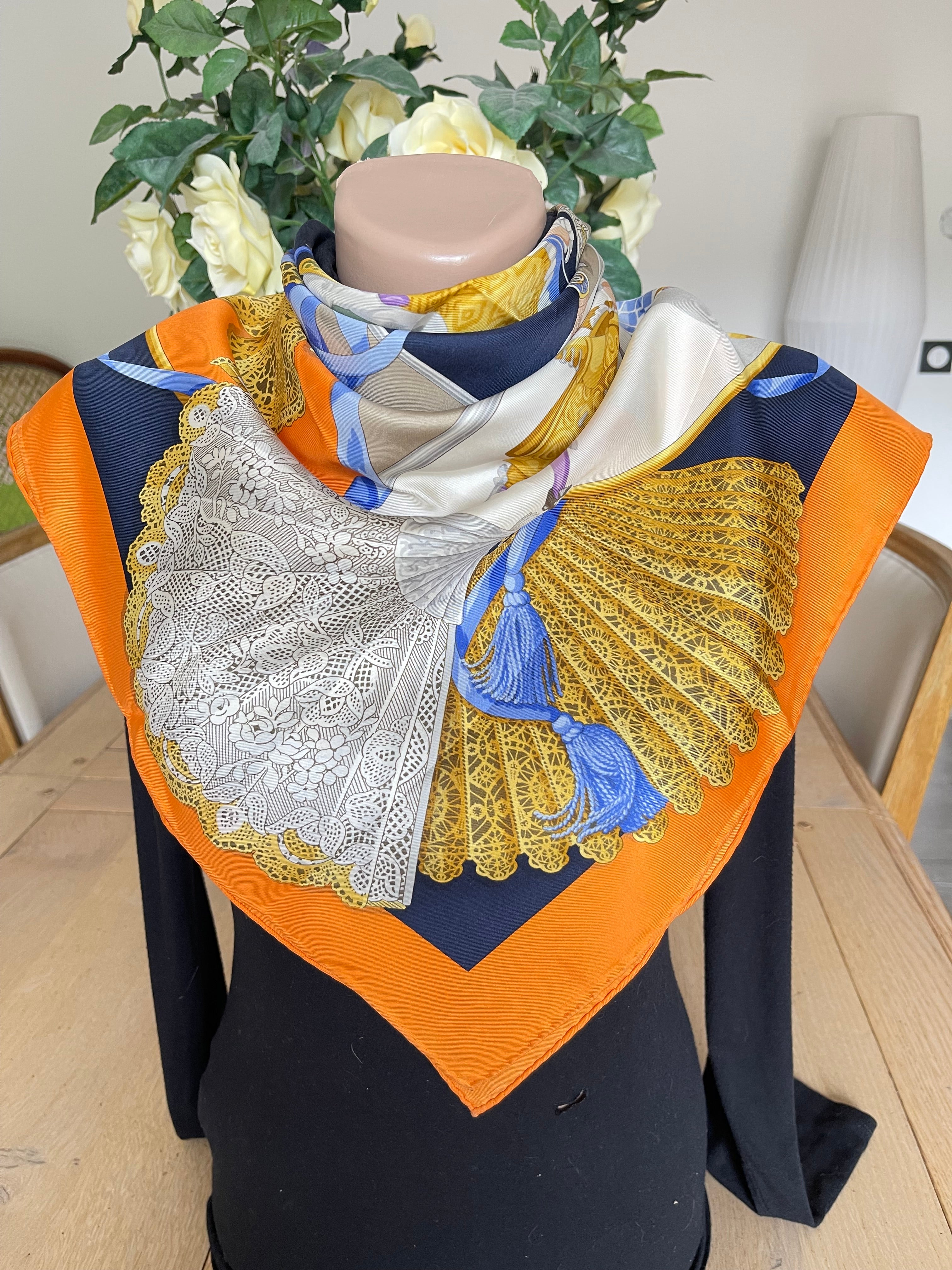 R di RATTI foulard carré schal sjaal seide soie silk
