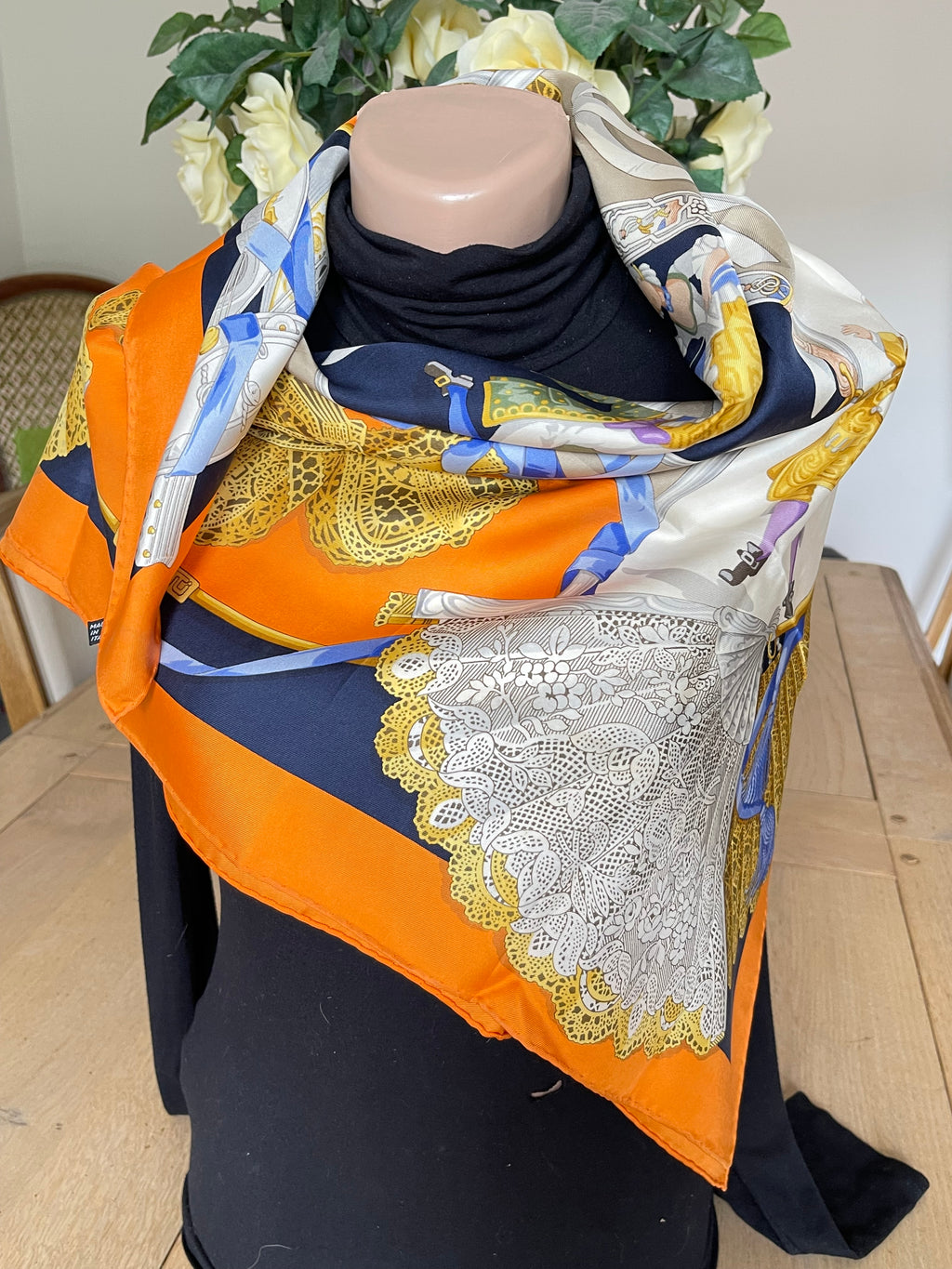 R di RATTI foulard carré schal sjaal seide soie silk