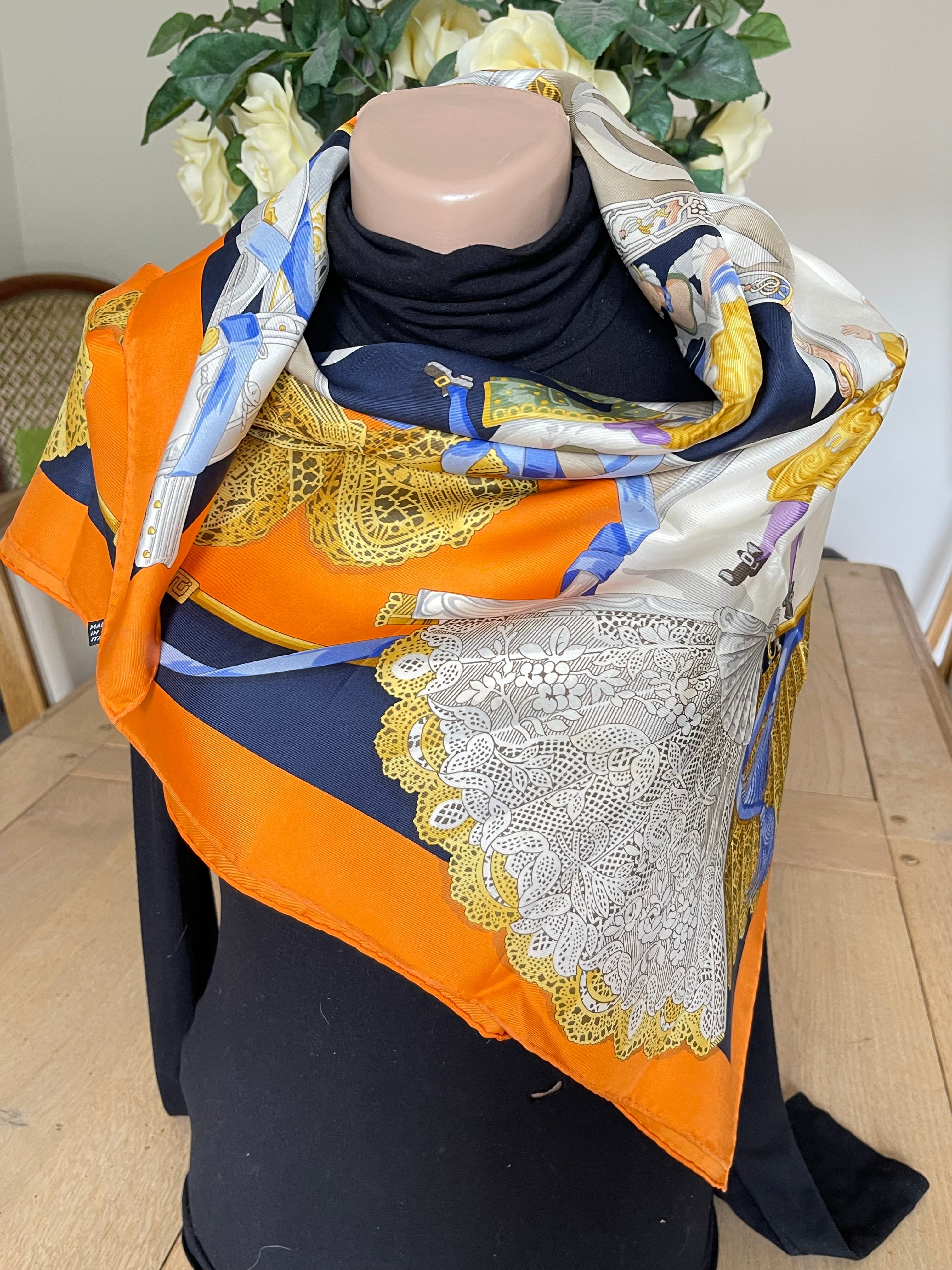 R di RATTI foulard carré schal sjaal seide soie silk