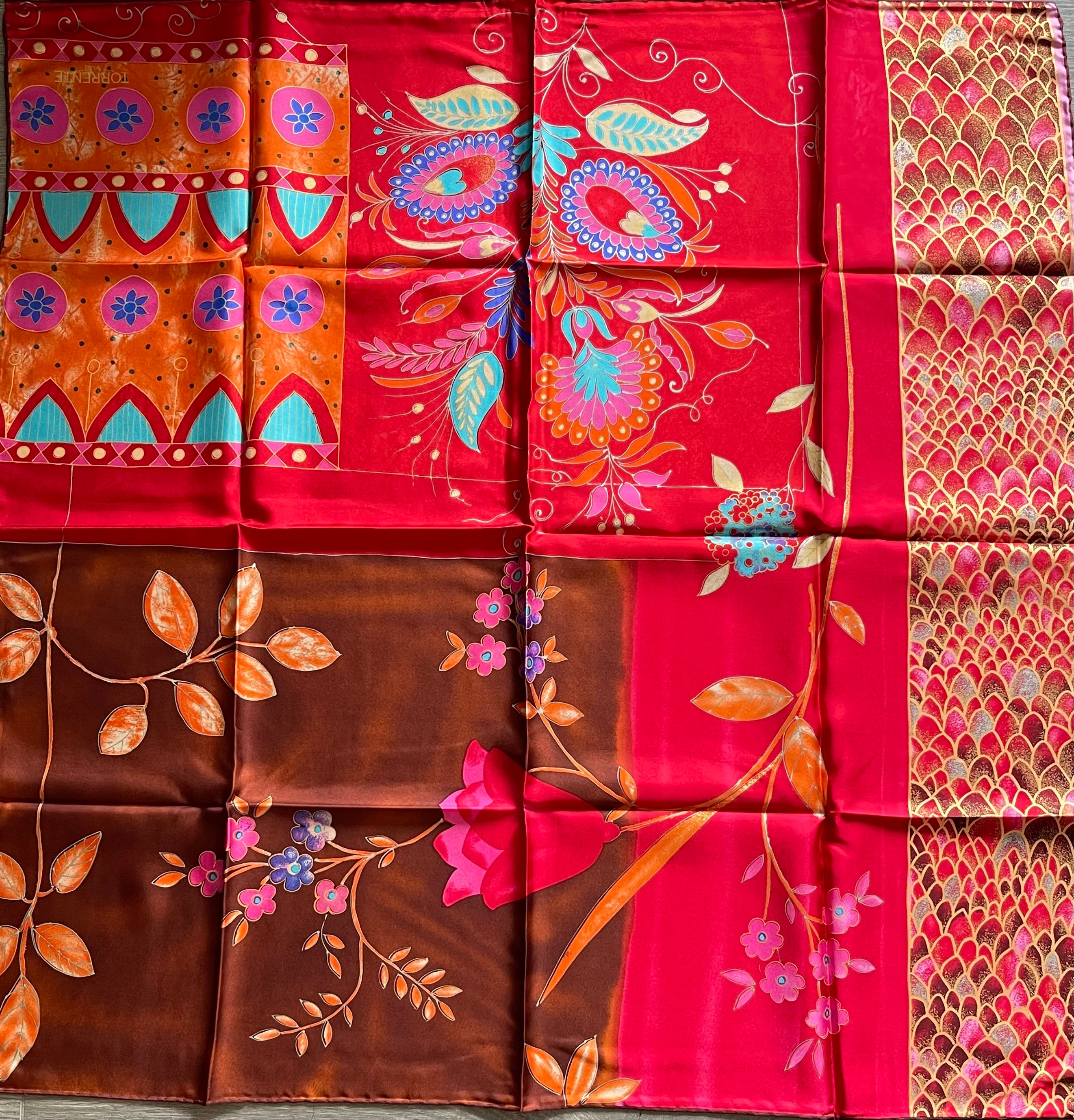 Torrente carré foulard schal sjaal seide silk soie