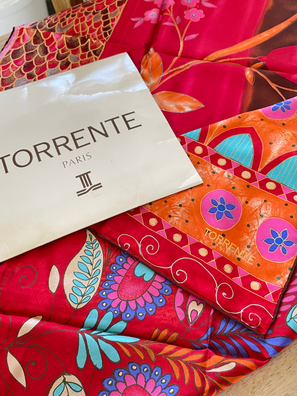Torrente carré foulard schal sjaal seide silk soie