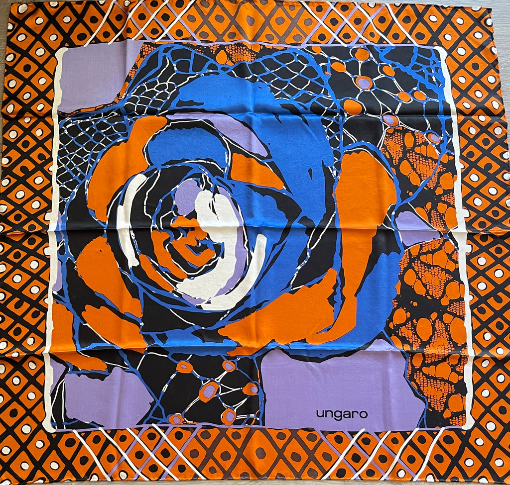 UNGARO foulard carré schal sjaal seide silk soie