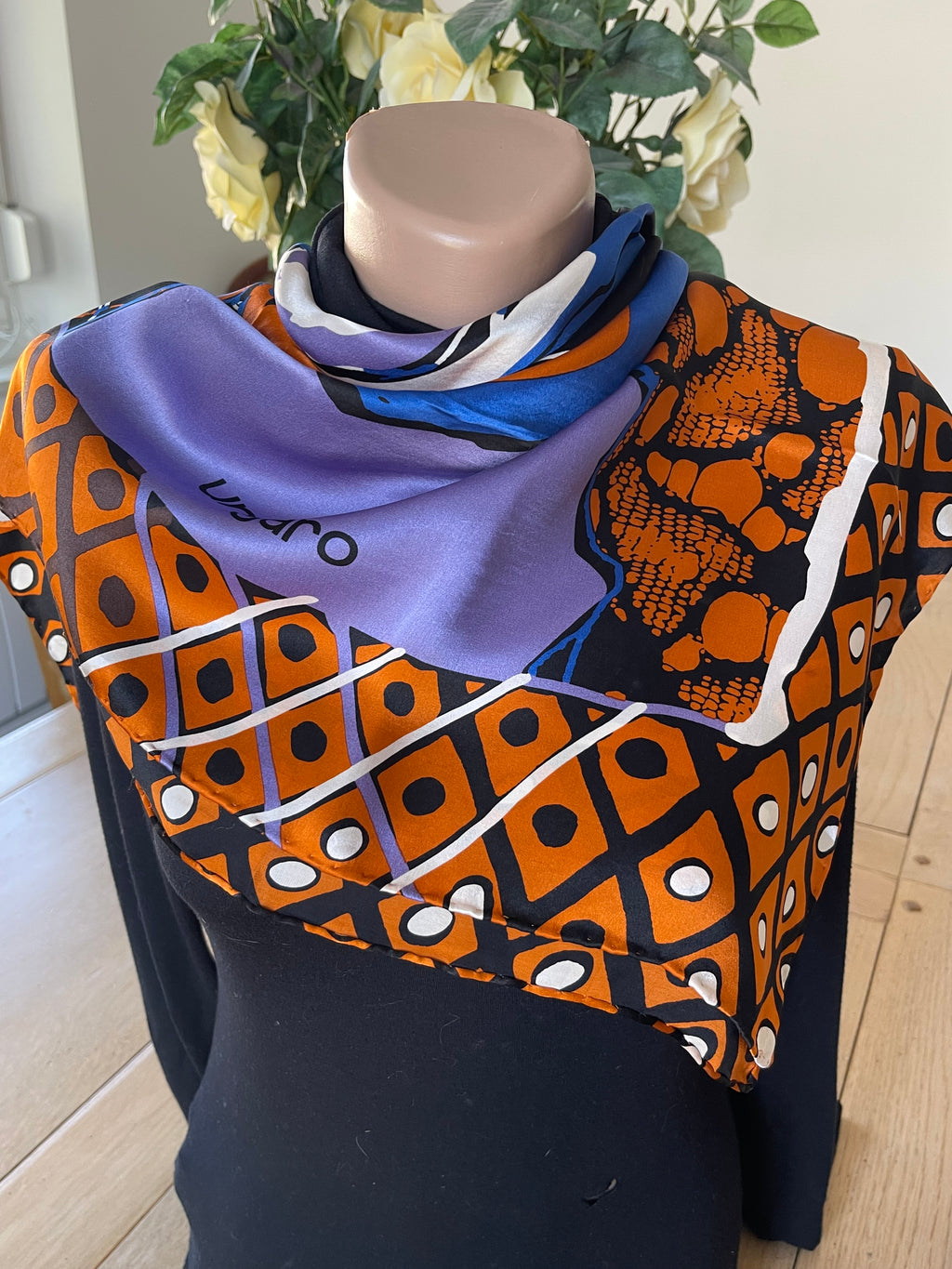 UNGARO foulard carré schal sjaal seide silk soie