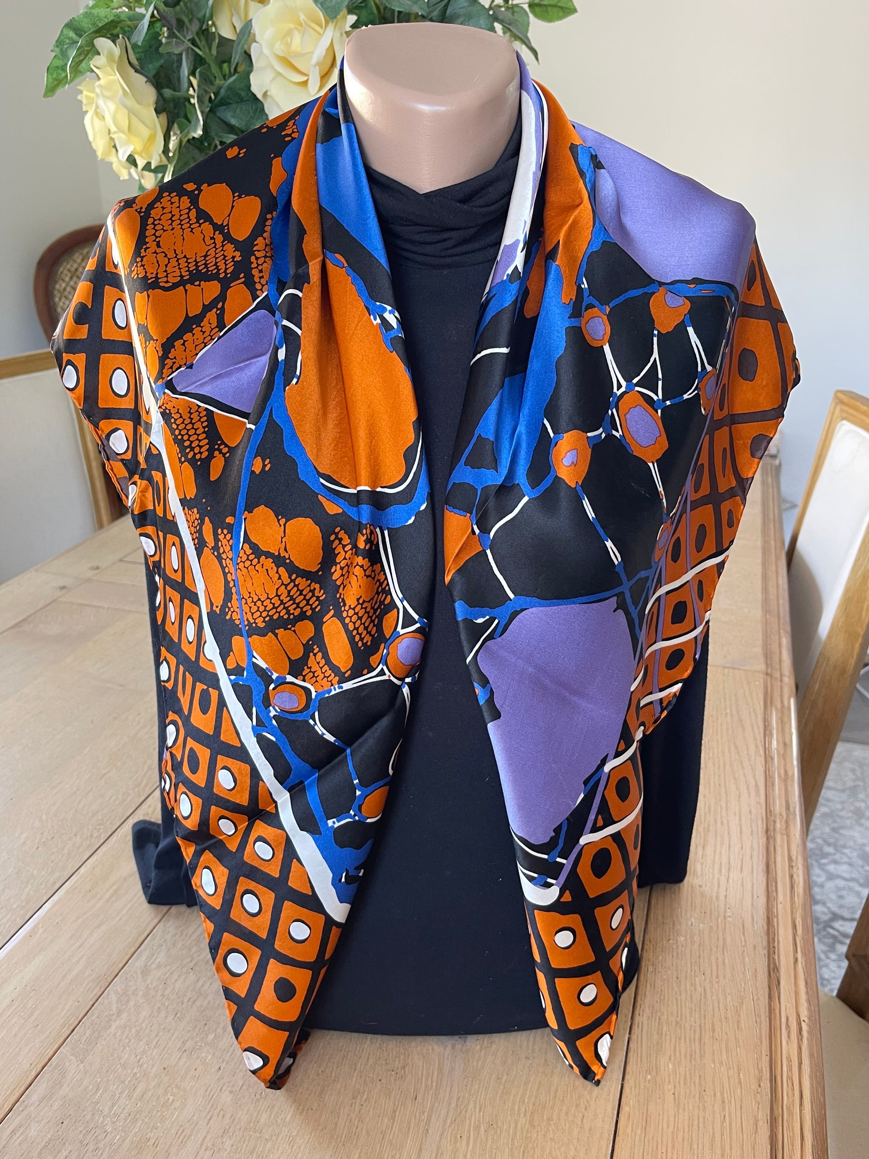 UNGARO foulard carré schal sjaal seide silk soie