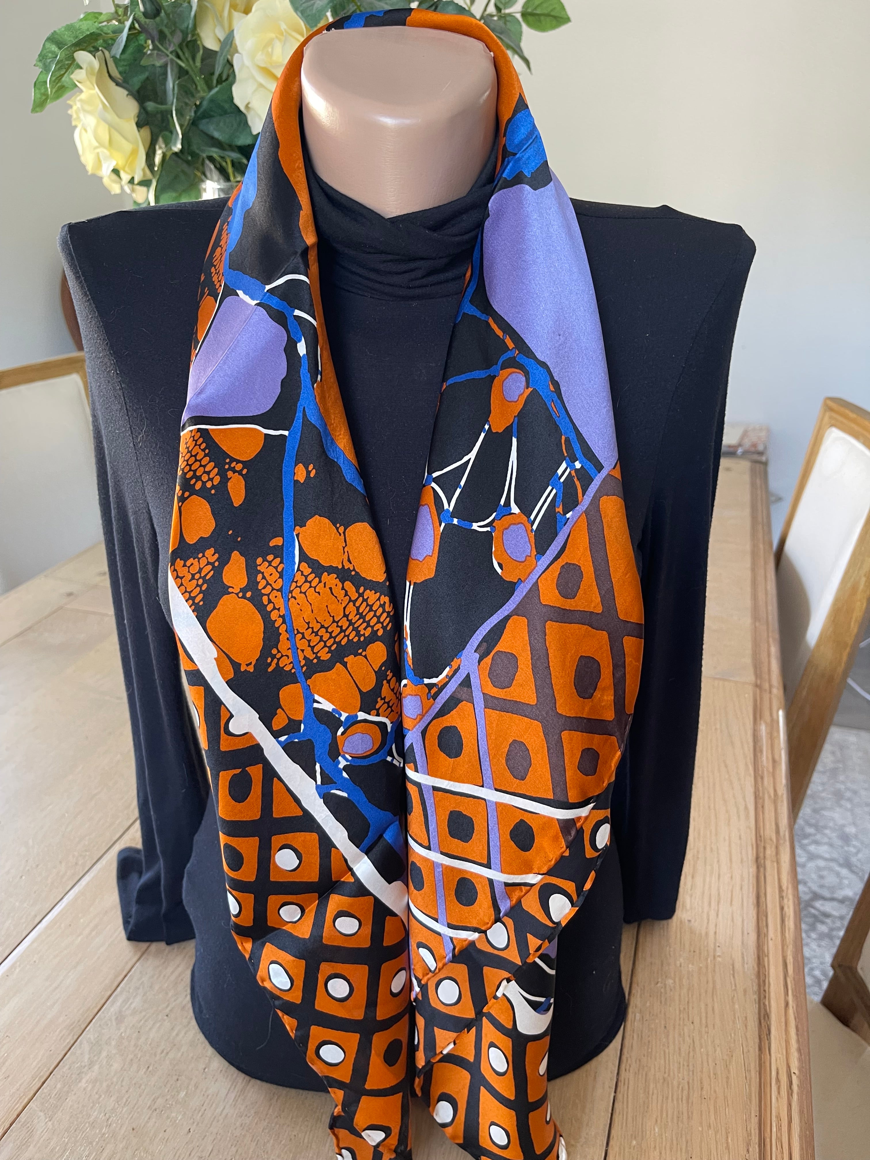 UNGARO foulard carré schal sjaal seide silk soie