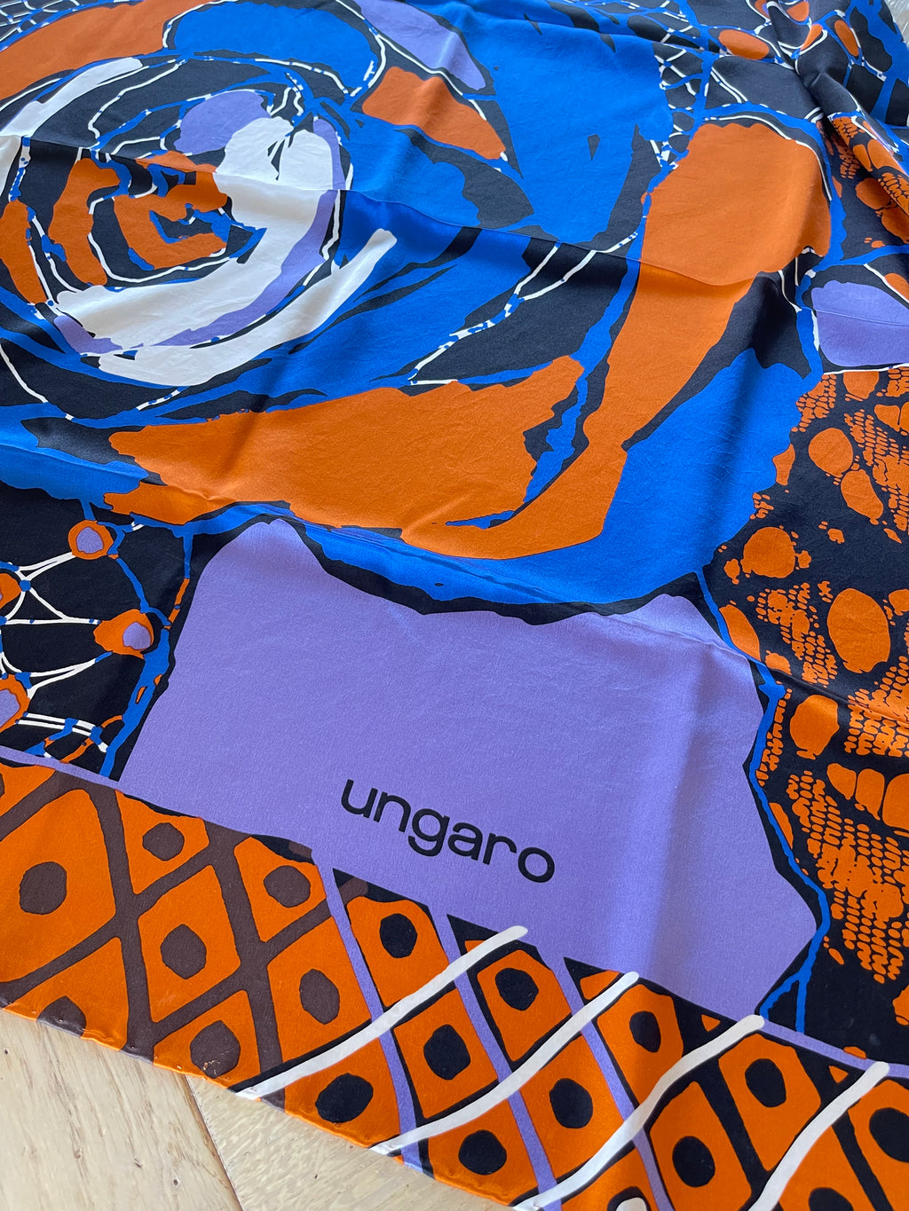 UNGARO foulard carré schal sjaal seide silk soie