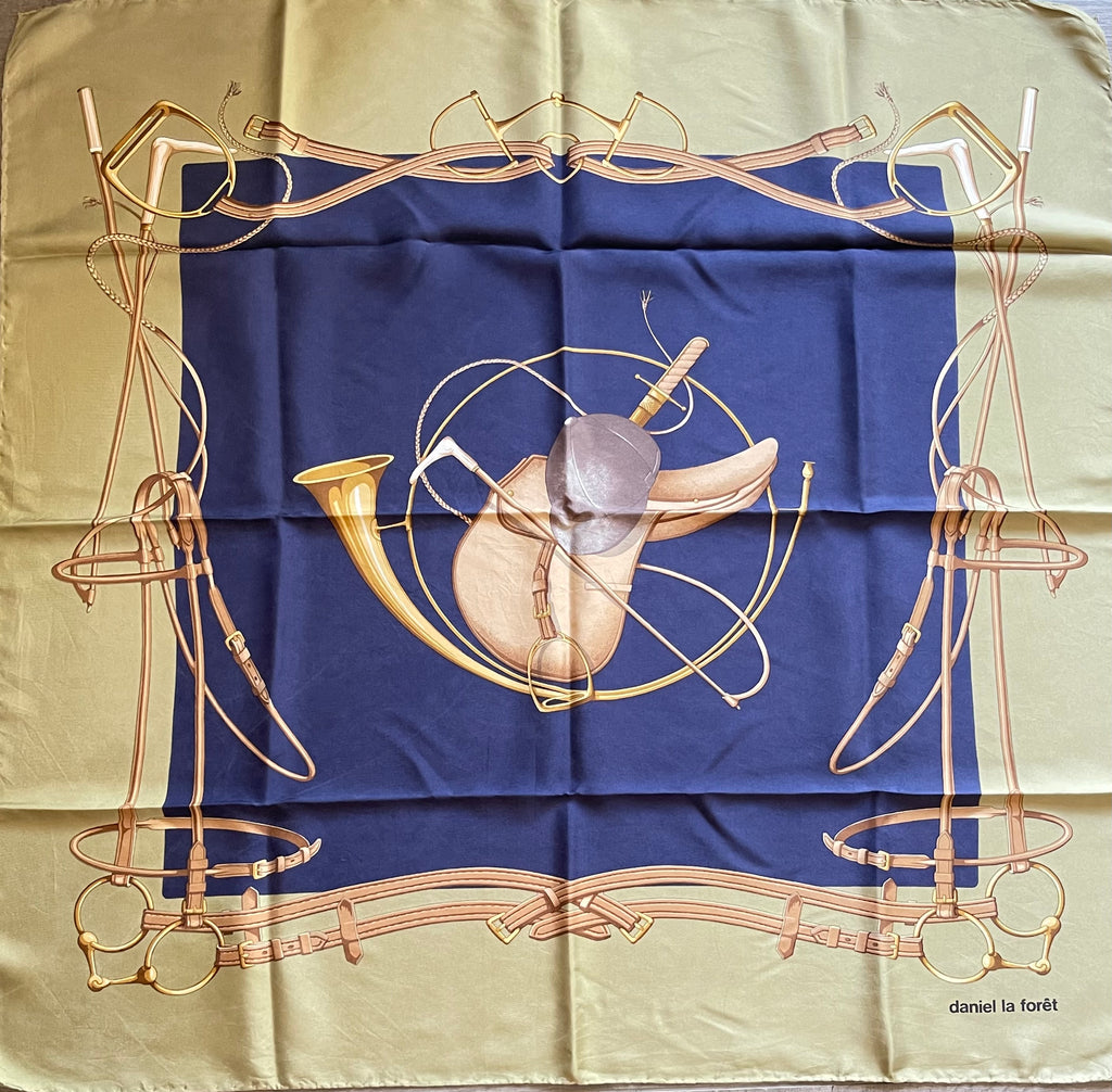 DANIEL LA FORET foulard carré scarf seide soie silk