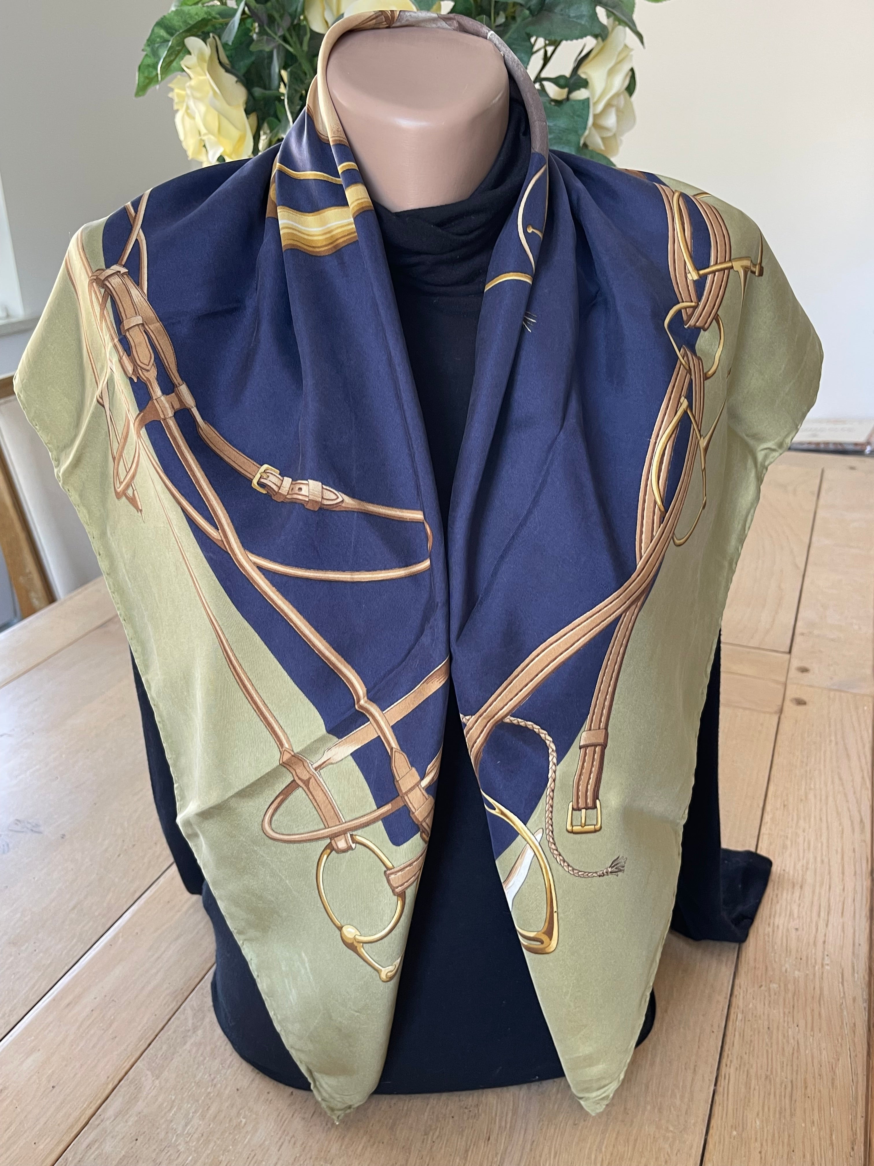 DANIEL LA FORET foulard carré scarf seide soie silk