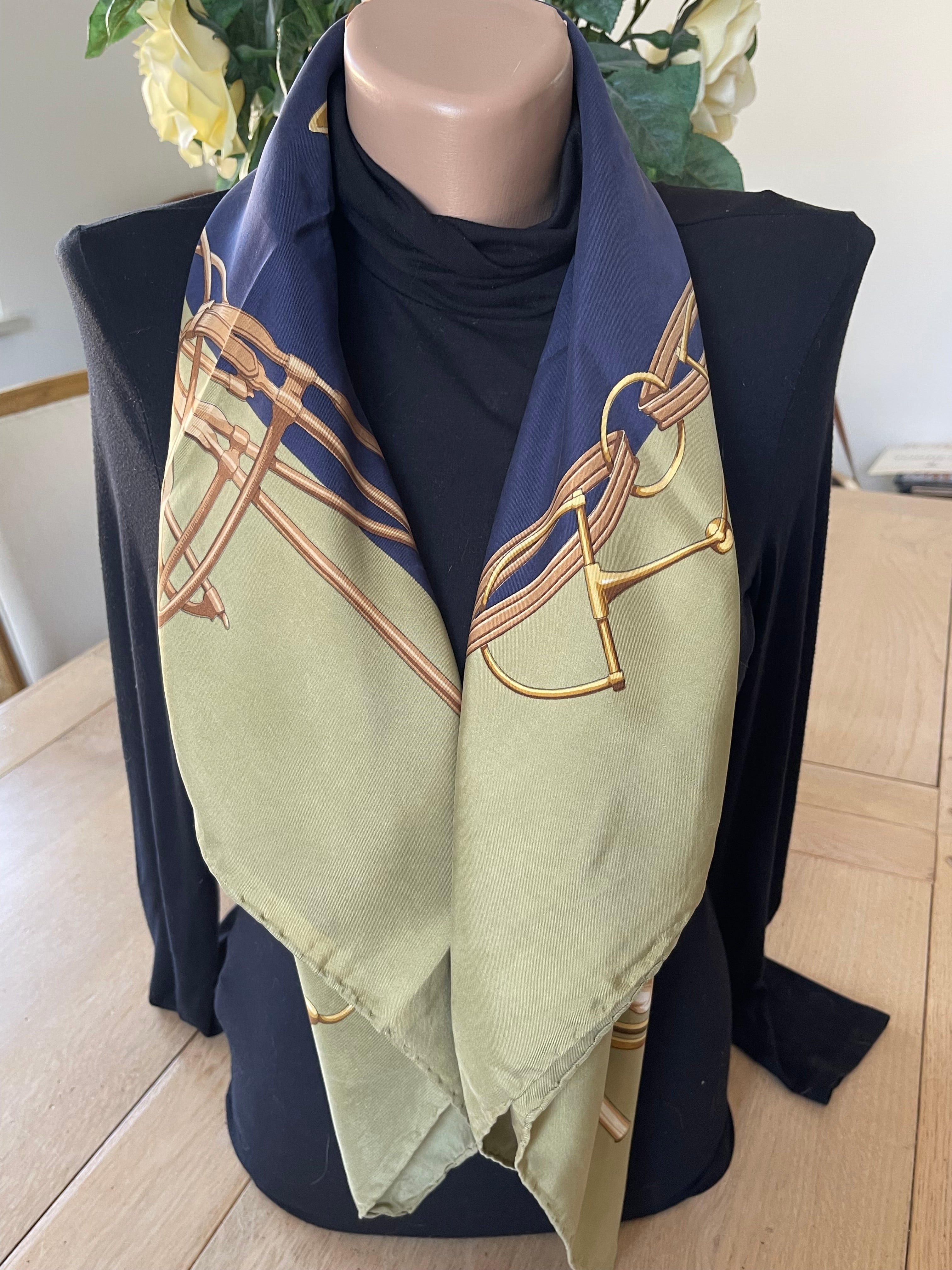 DANIEL LA FORET foulard carré scarf seide soie silk