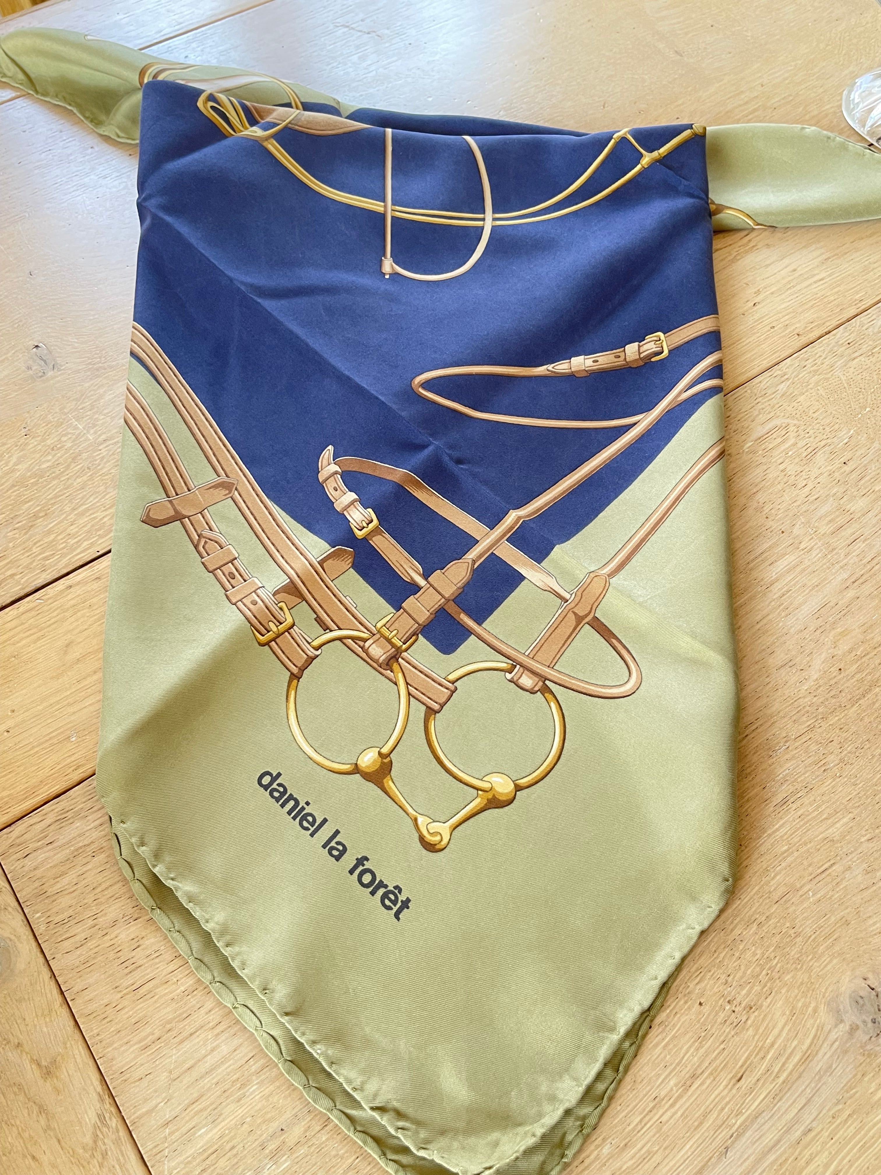 DANIEL LA FORET foulard carré scarf seide soie silk