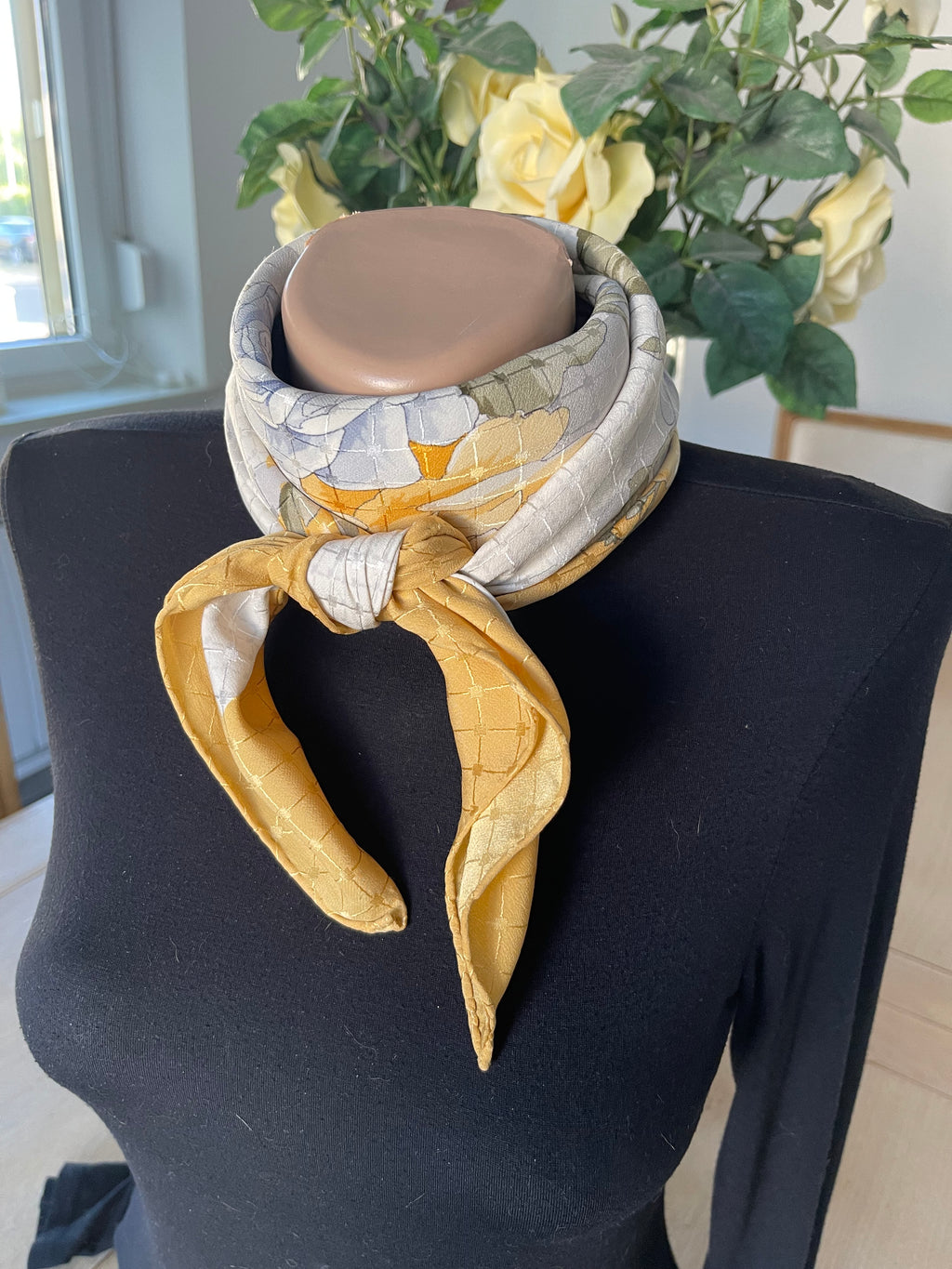 DANIEL LA FORET carré foulard scarf schal sjaal seide soie silk