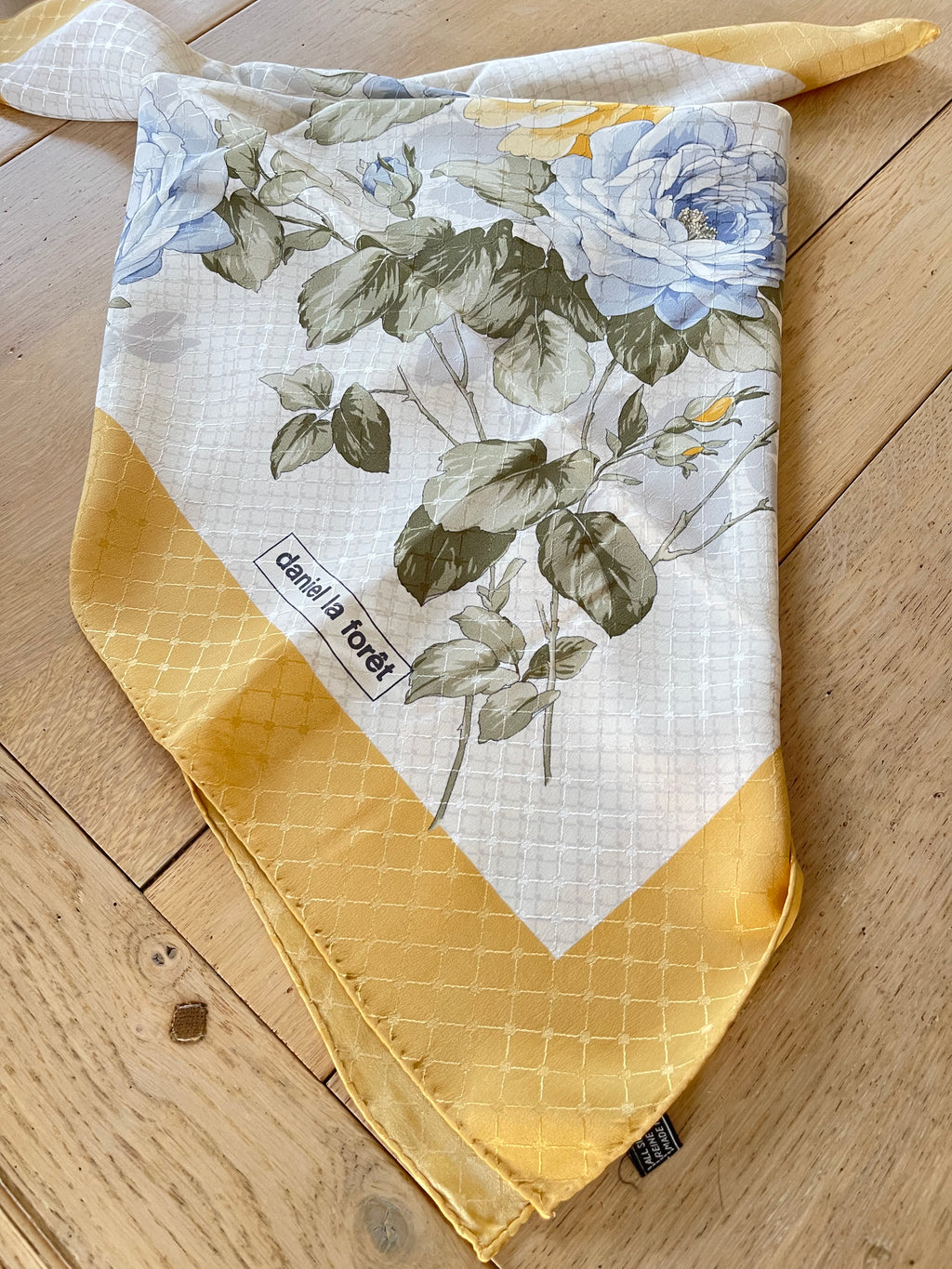 DANIEL LA FORET carré foulard scarf schal sjaal seide soie silk