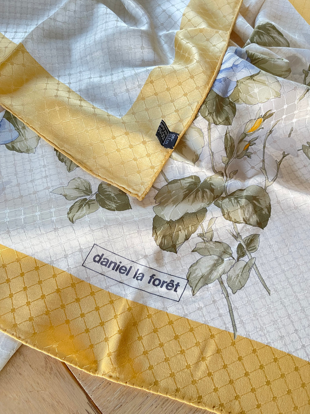 DANIEL LA FORET carré foulard scarf schal sjaal seide soie silk