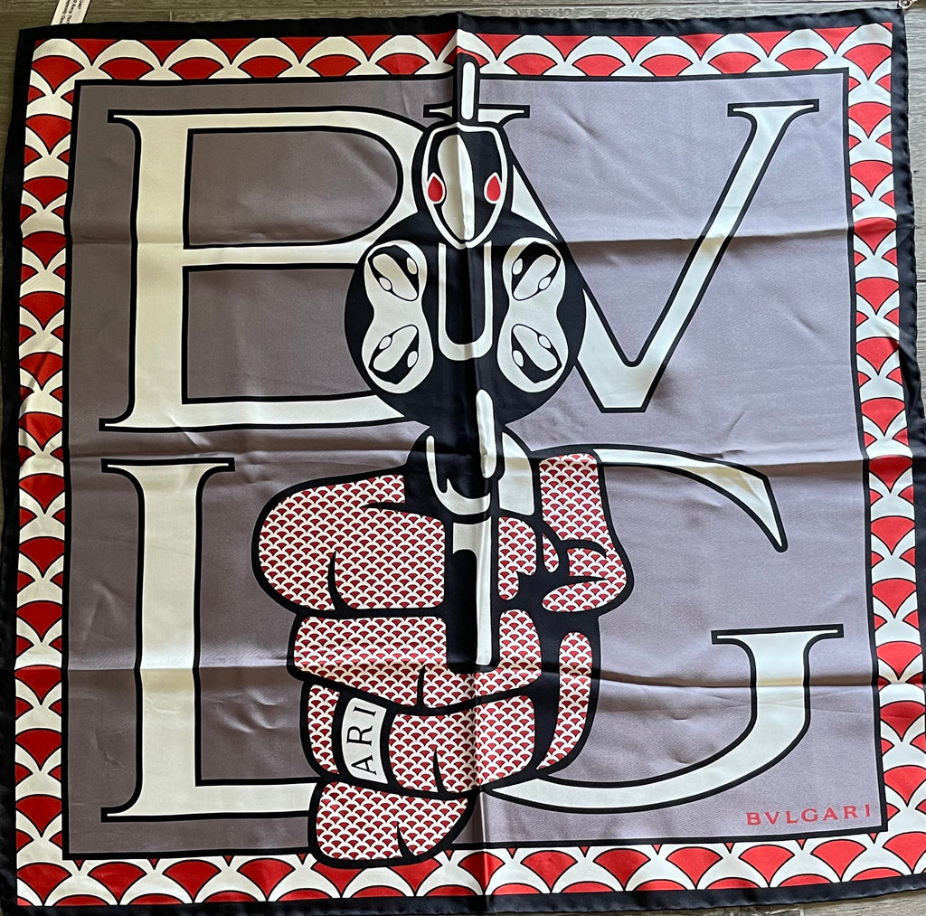 BULGARY carré scarf foulard schal sjaal seide silk soie