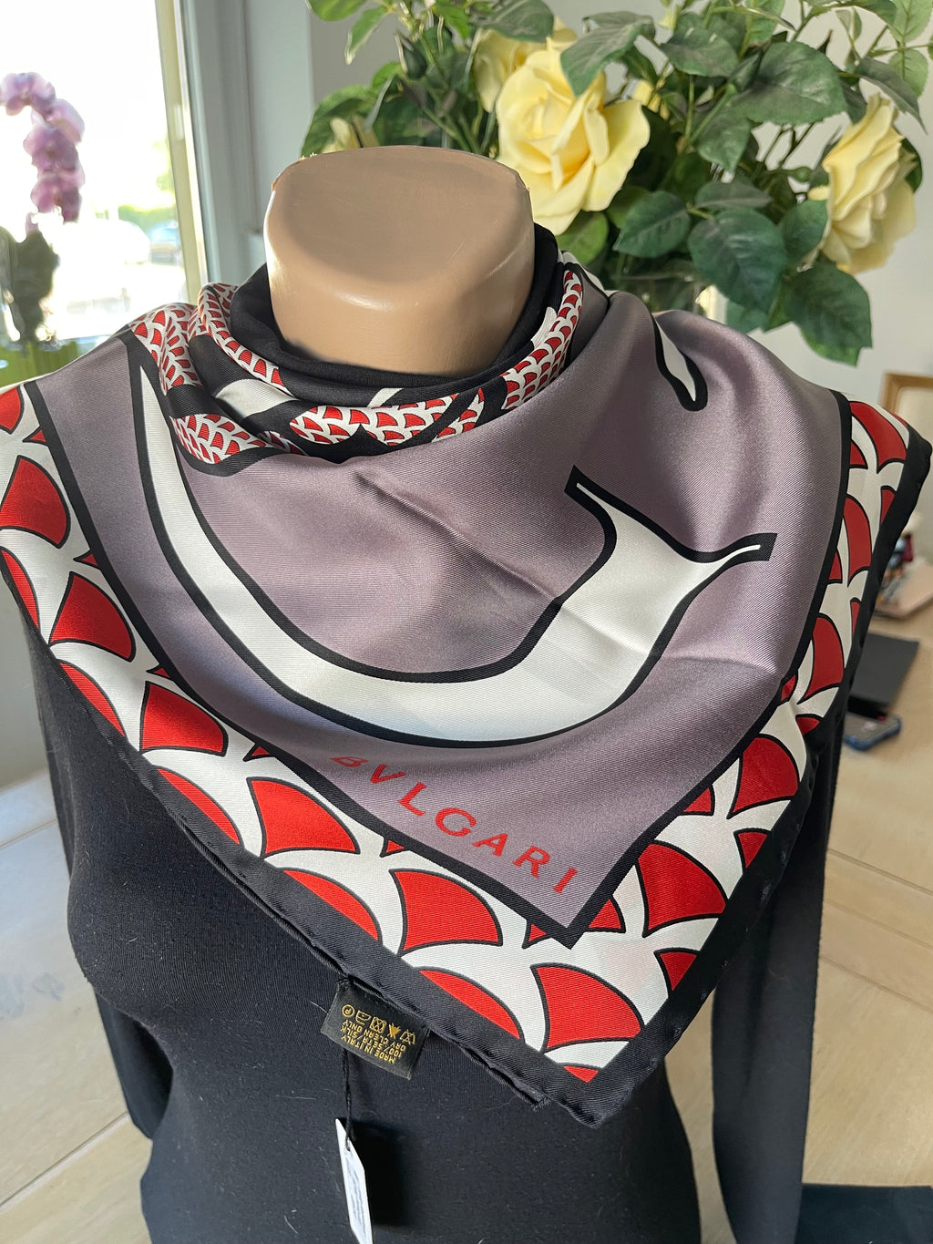 BULGARY carré scarf foulard schal sjaal seide silk soie