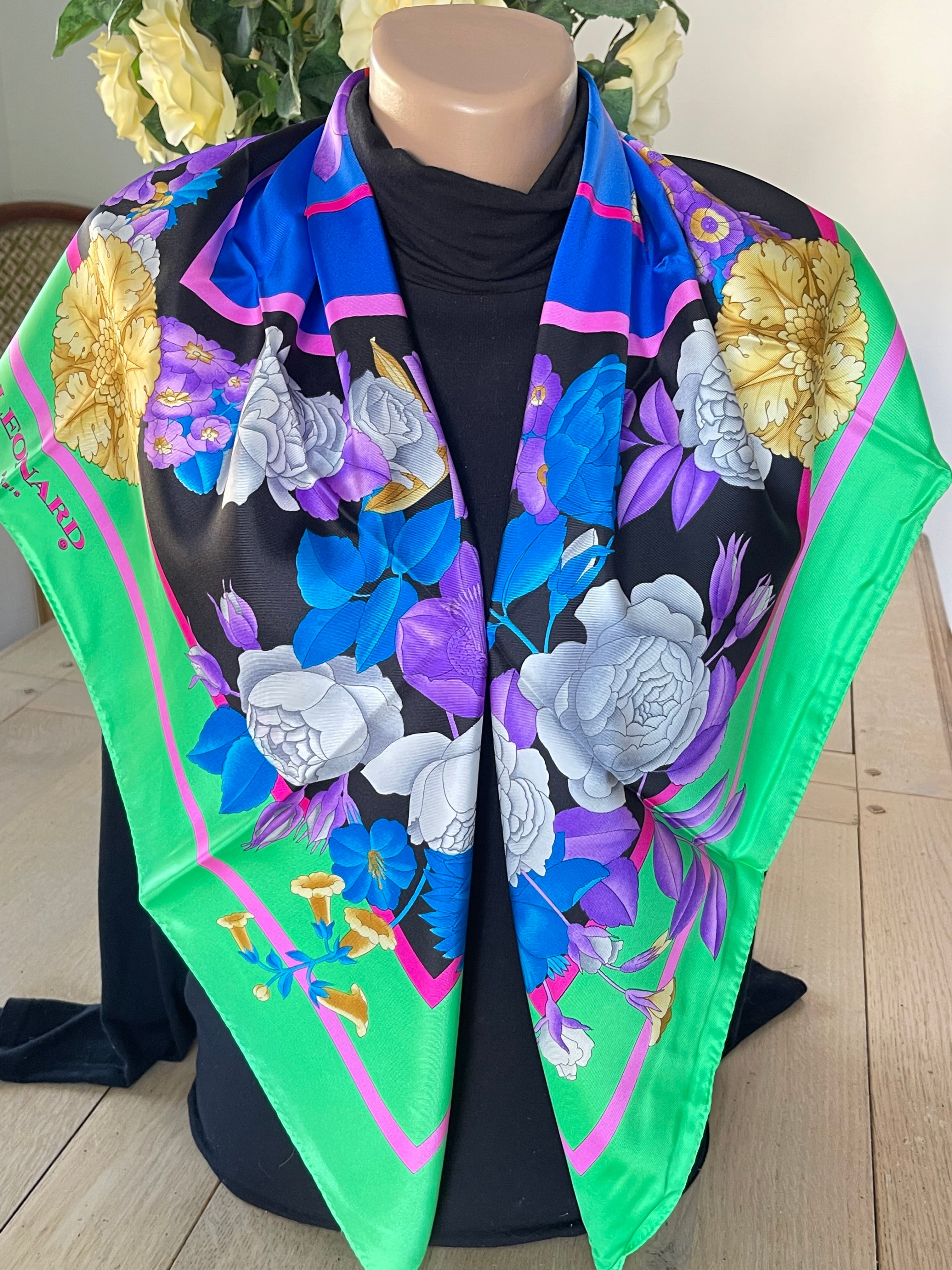 LEONARD foulard carré schal sjaal seide soie silk