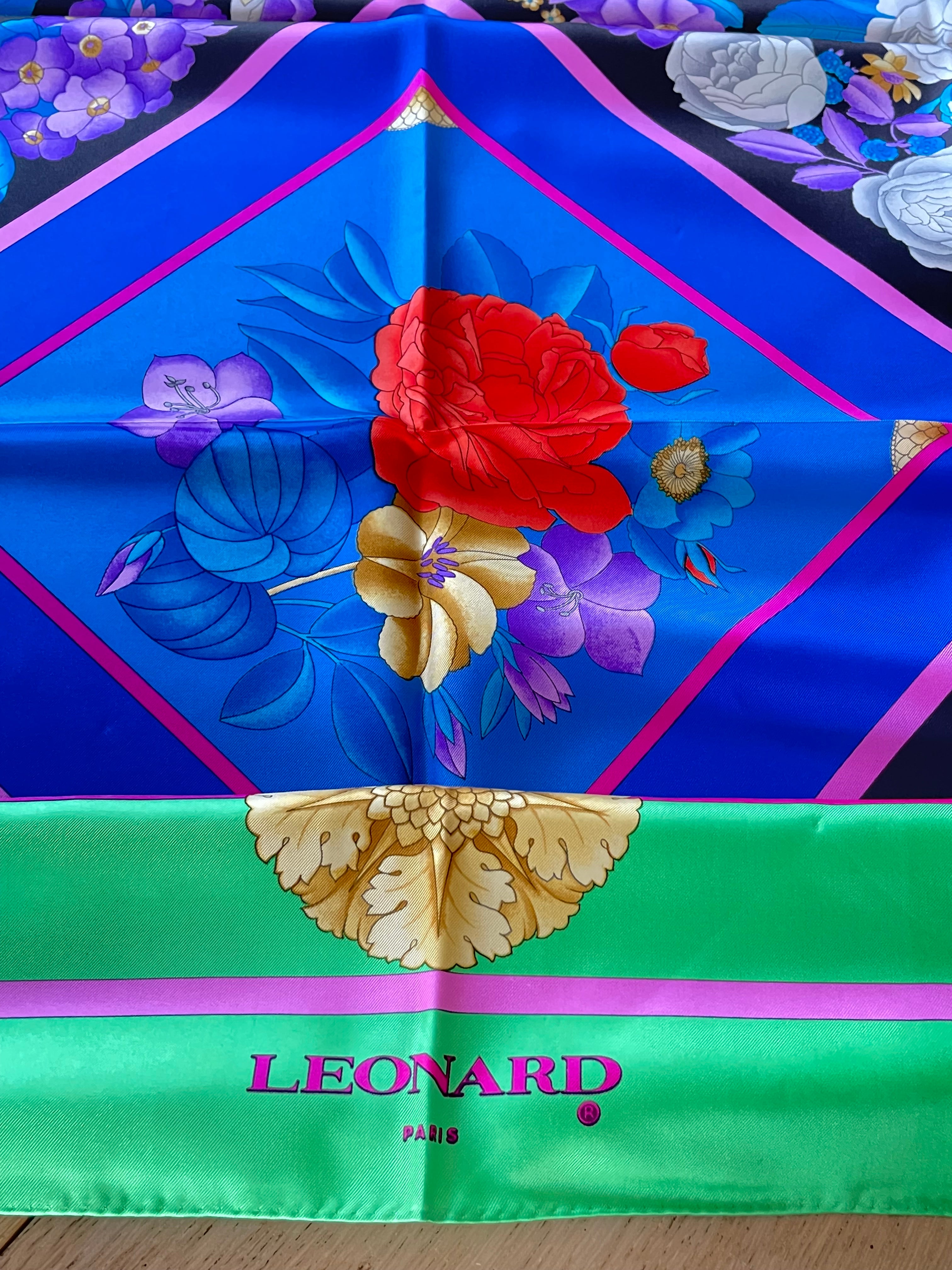 LEONARD foulard carré schal sjaal seide soie silk