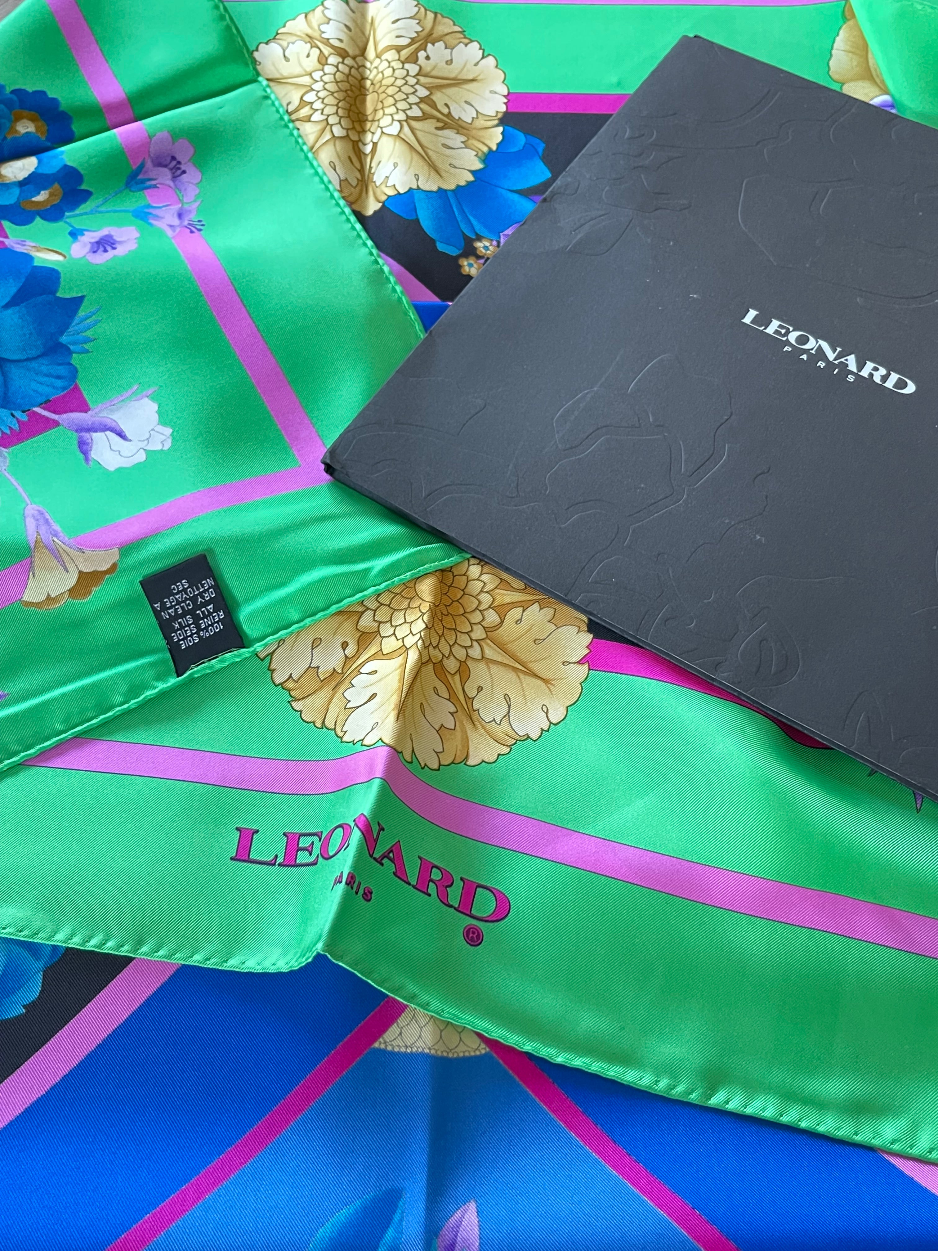 LEONARD foulard carré schal sjaal seide soie silk