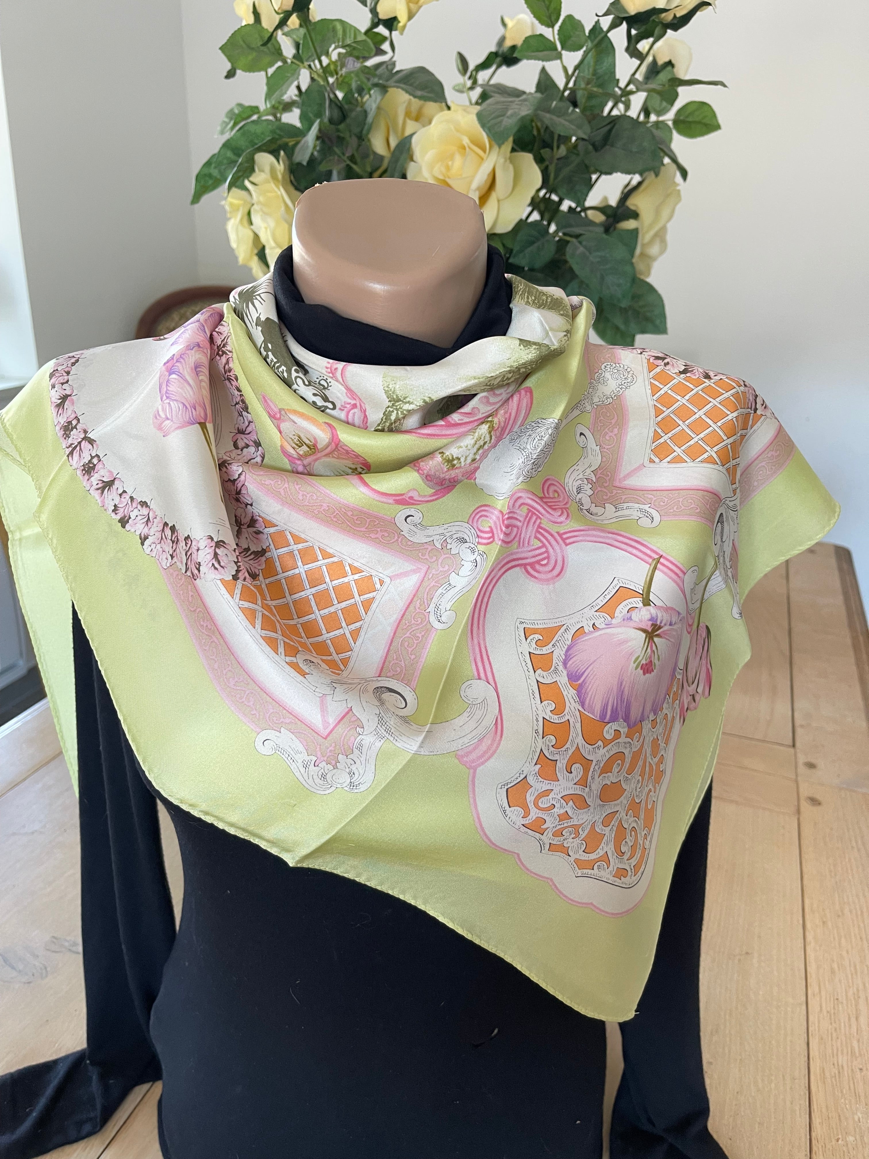 Cartier Carré foulard Schal sjaal seide soie silk