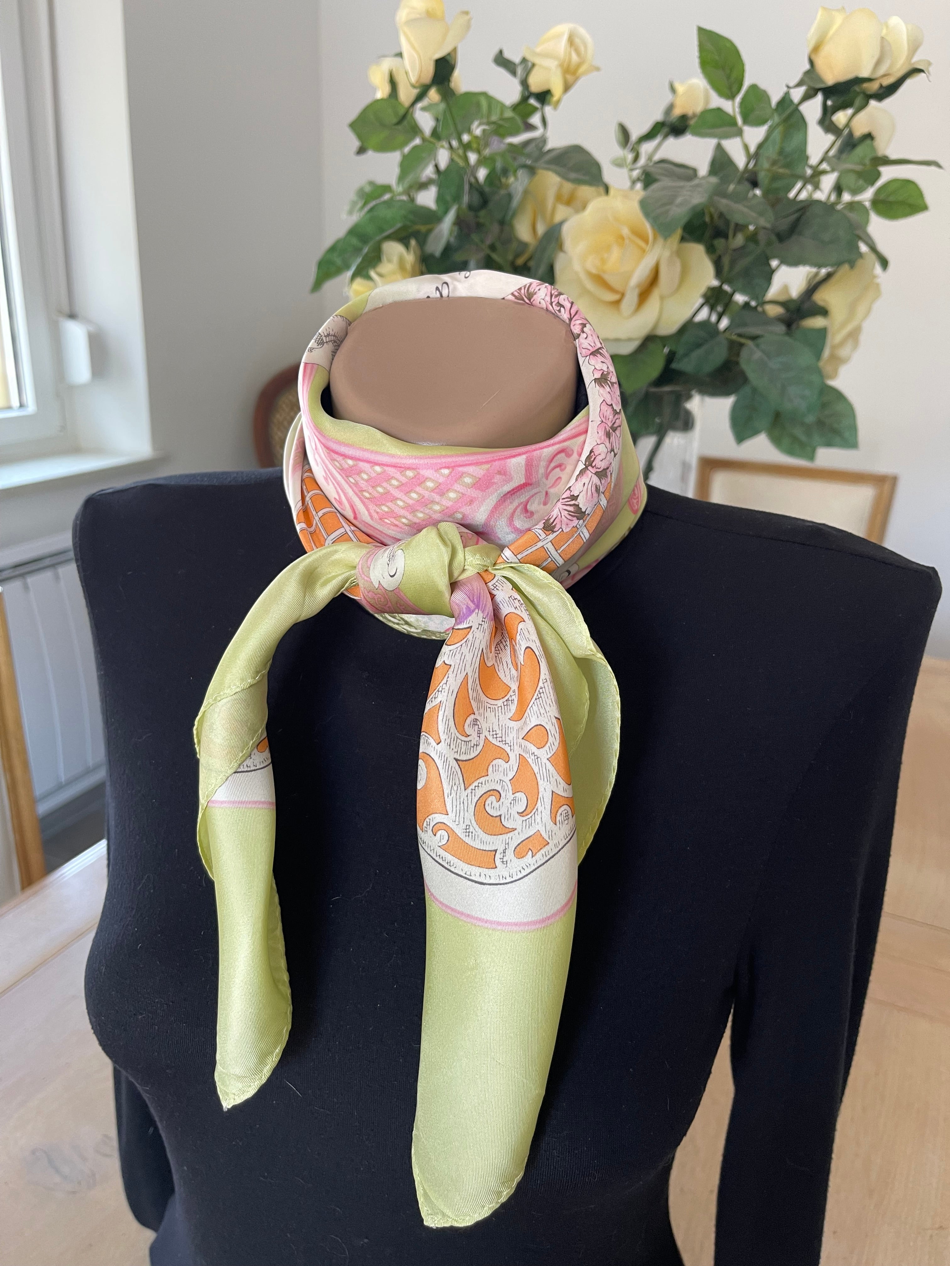 Cartier Carré foulard Schal sjaal seide soie silk