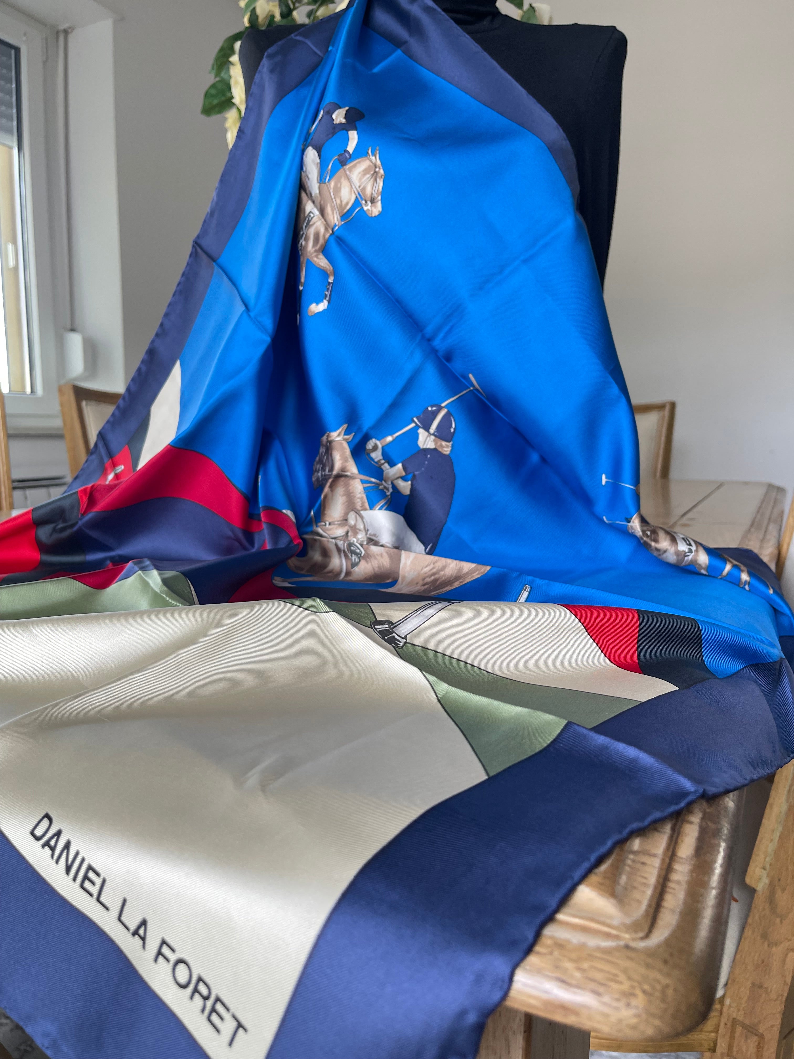 Daniel La Foret carré foulard schal sjaal silk soie