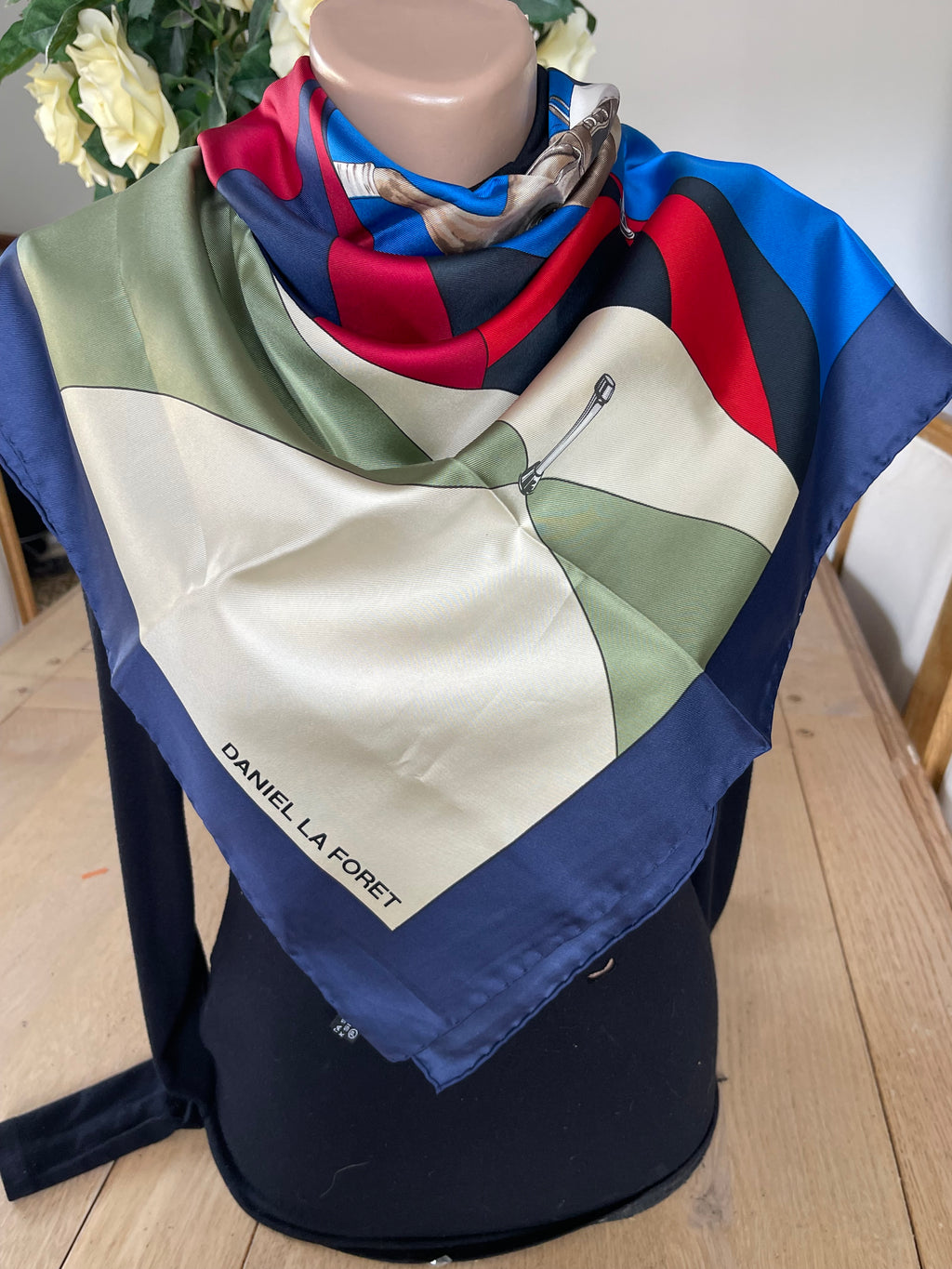 Daniel La Foret carré foulard schal sjaal silk soie