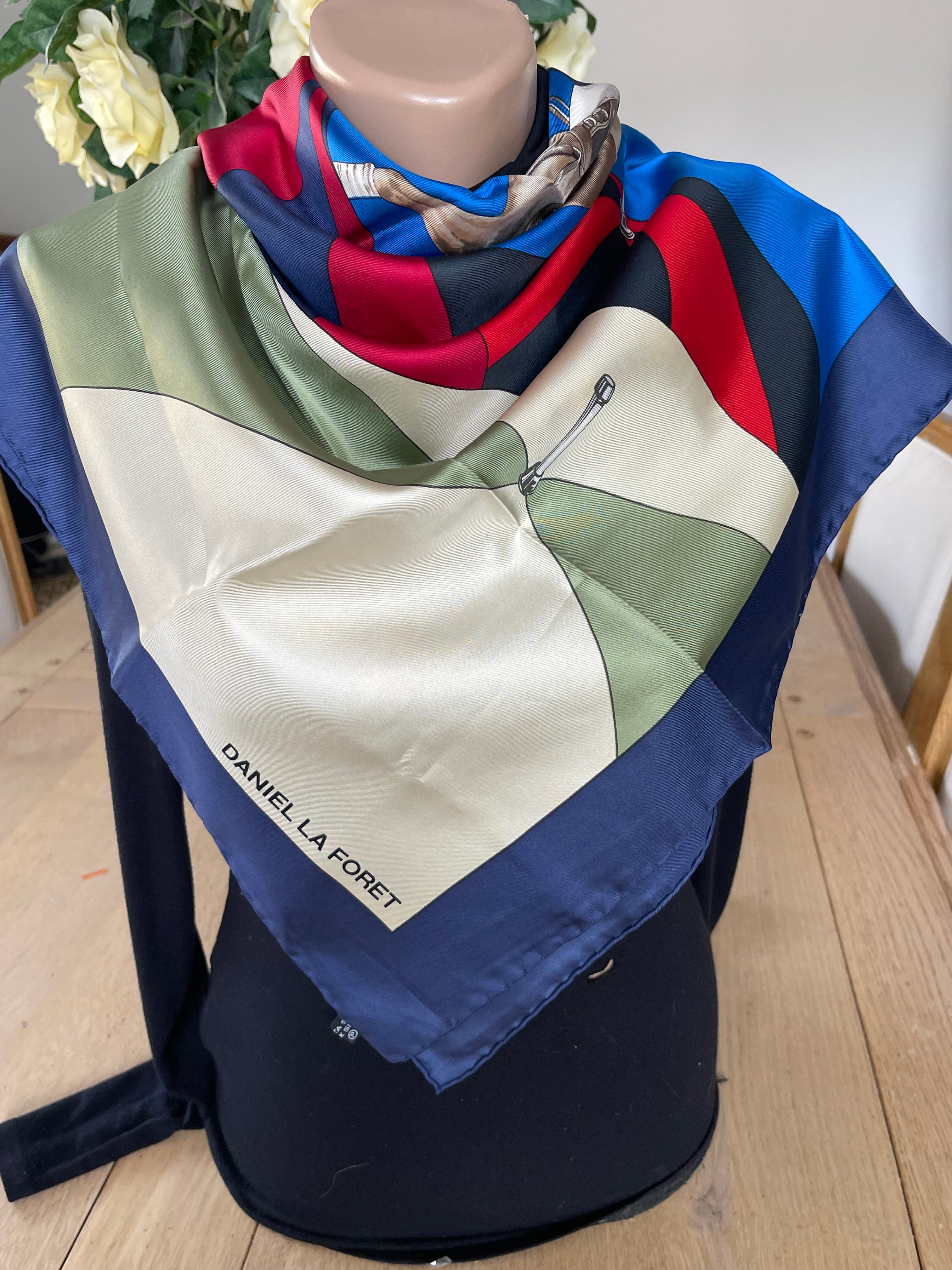 Daniel La Foret carré foulard schal sjaal silk soie