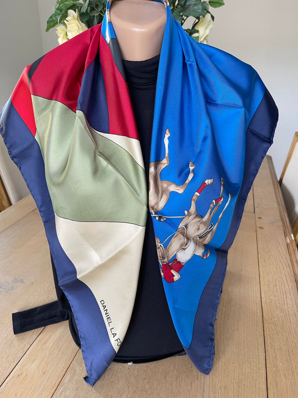 Daniel La Foret carré foulard schal sjaal silk soie