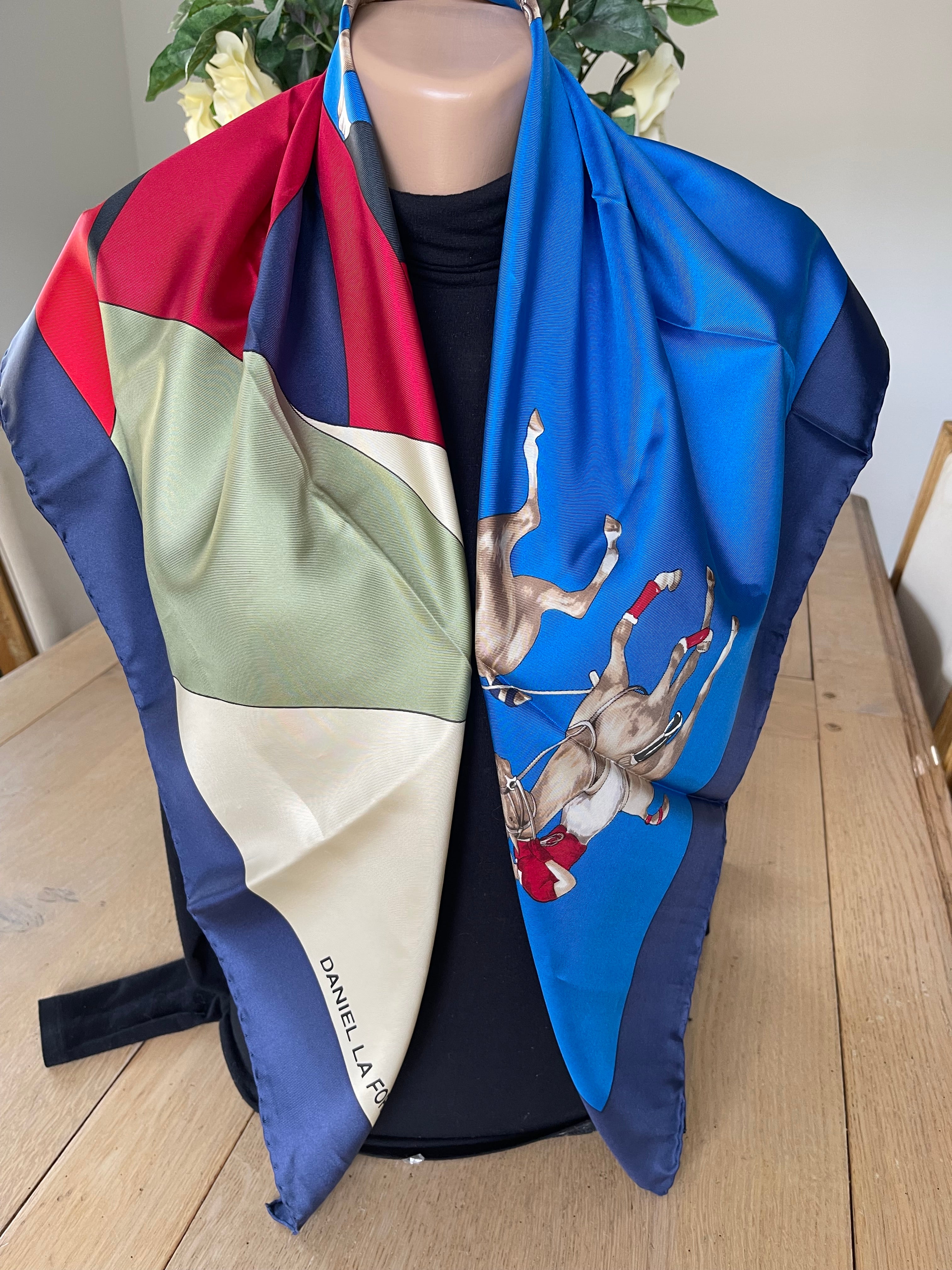 Daniel La Foret carré foulard schal sjaal silk soie