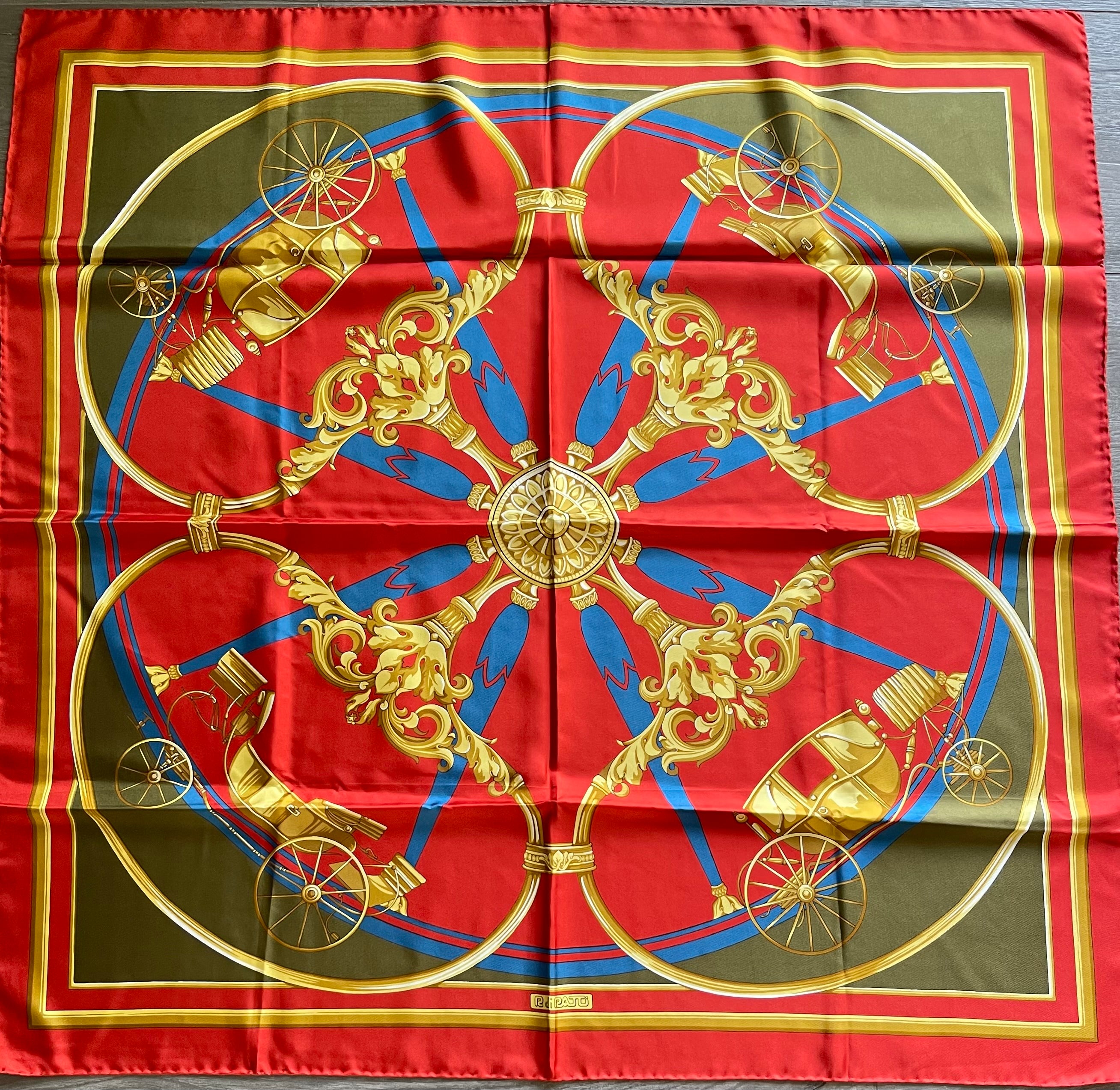 R di RATTI carré foulard schal sjaal silk seide soie