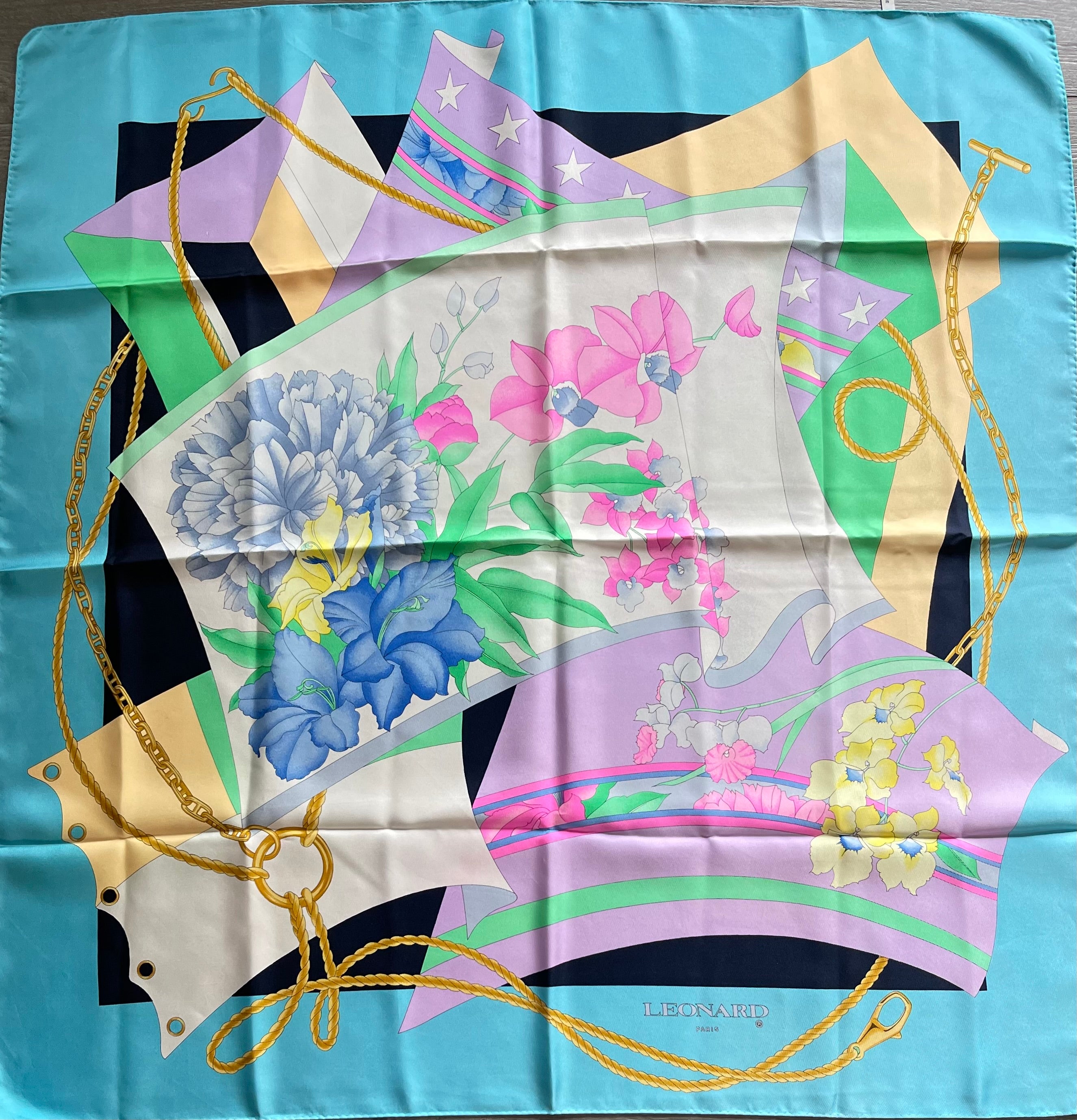 LEONARD foulard carré schal scarf sjaal seide silk soie