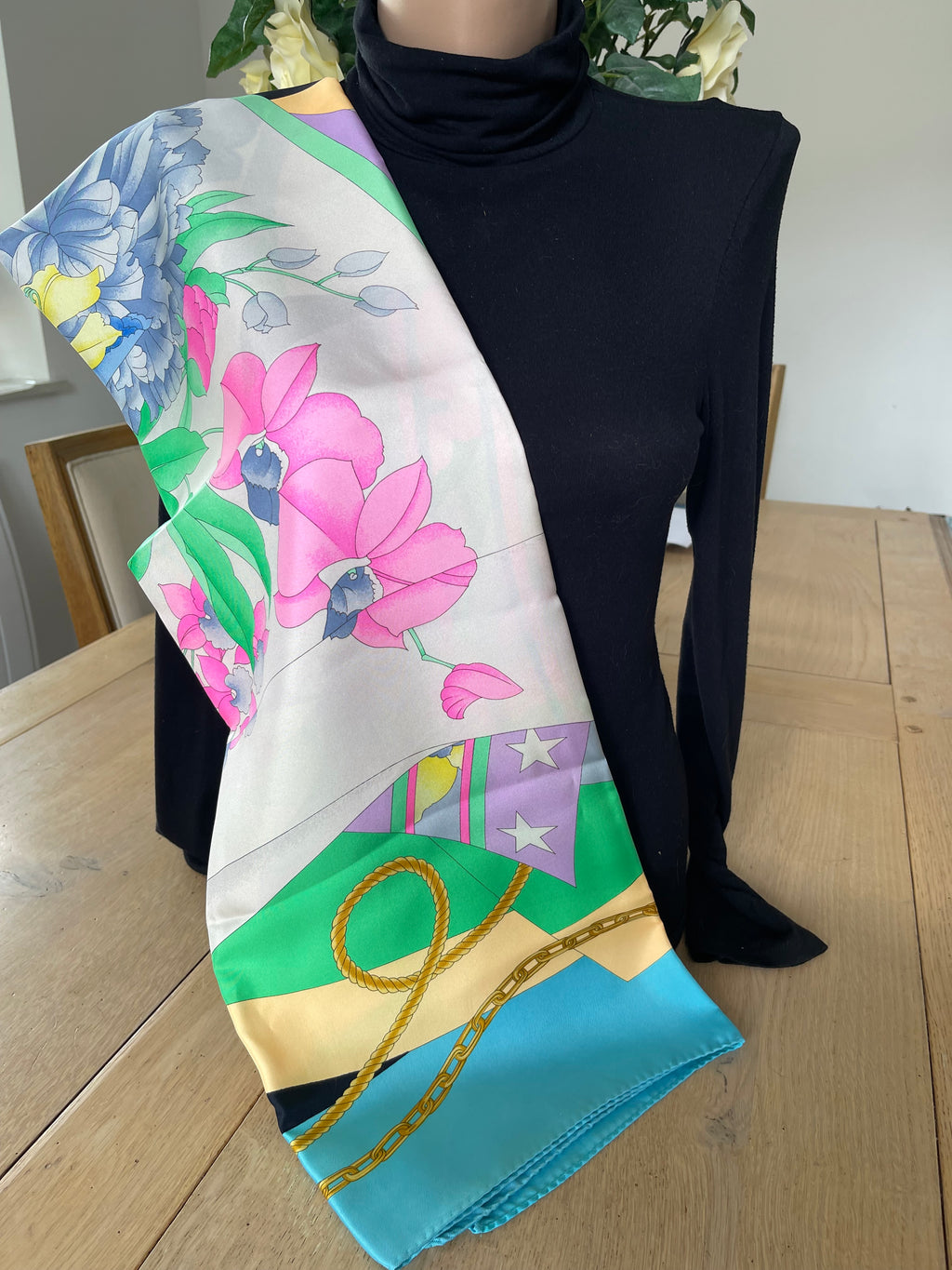 LEONARD foulard carré schal scarf sjaal seide silk soie