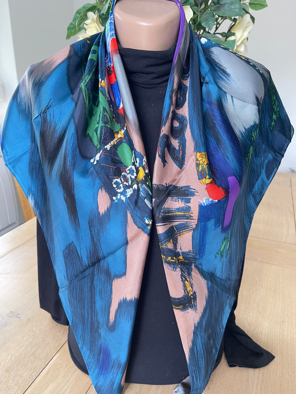 TORRENTE carré foulard scarf schal sjaal seide soie silk box