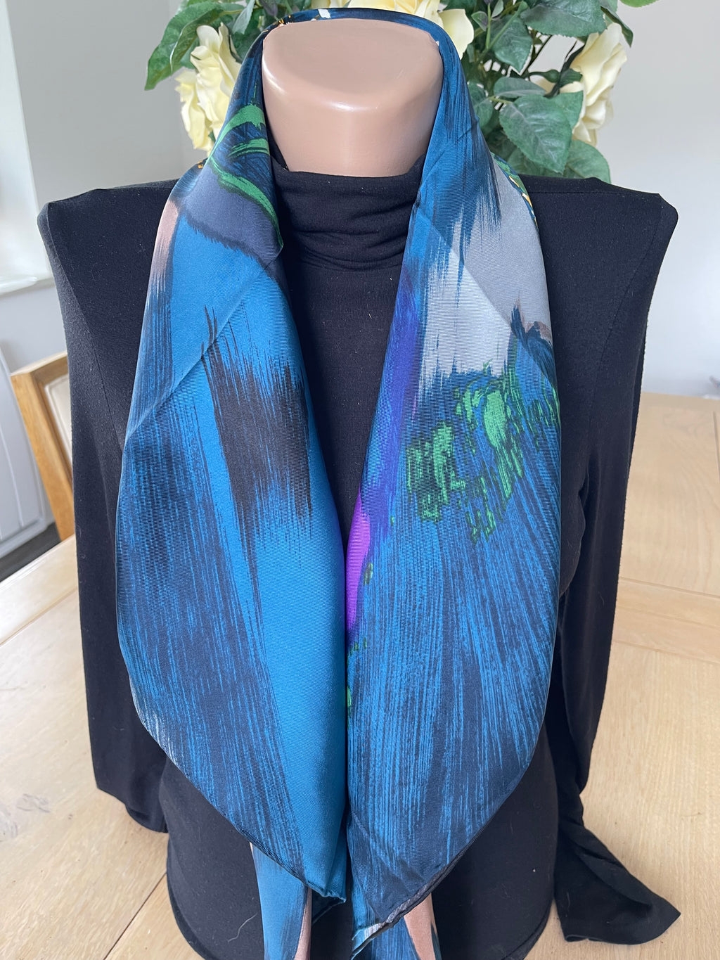 TORRENTE carré foulard scarf schal sjaal seide soie silk box