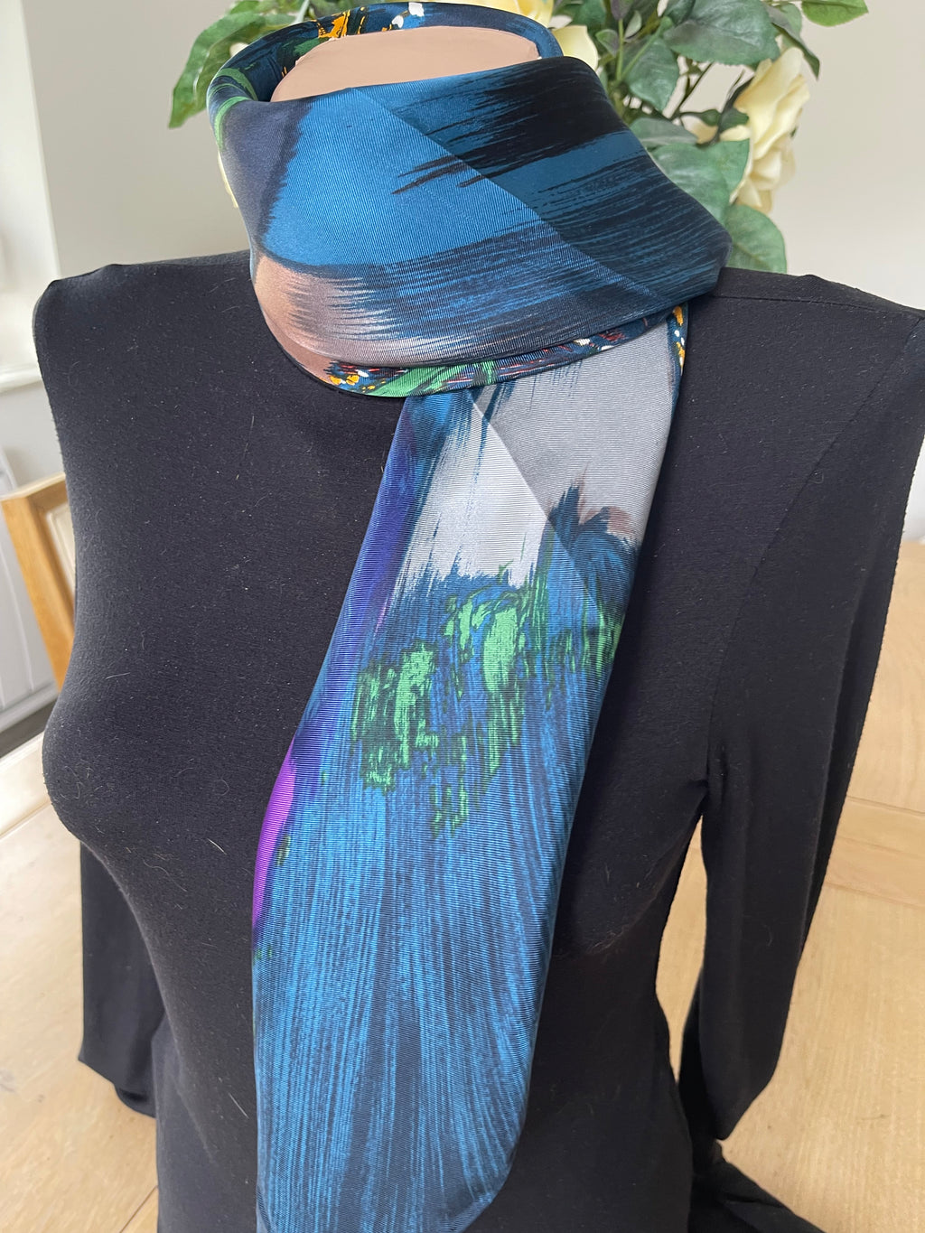 TORRENTE carré foulard scarf schal sjaal seide soie silk box