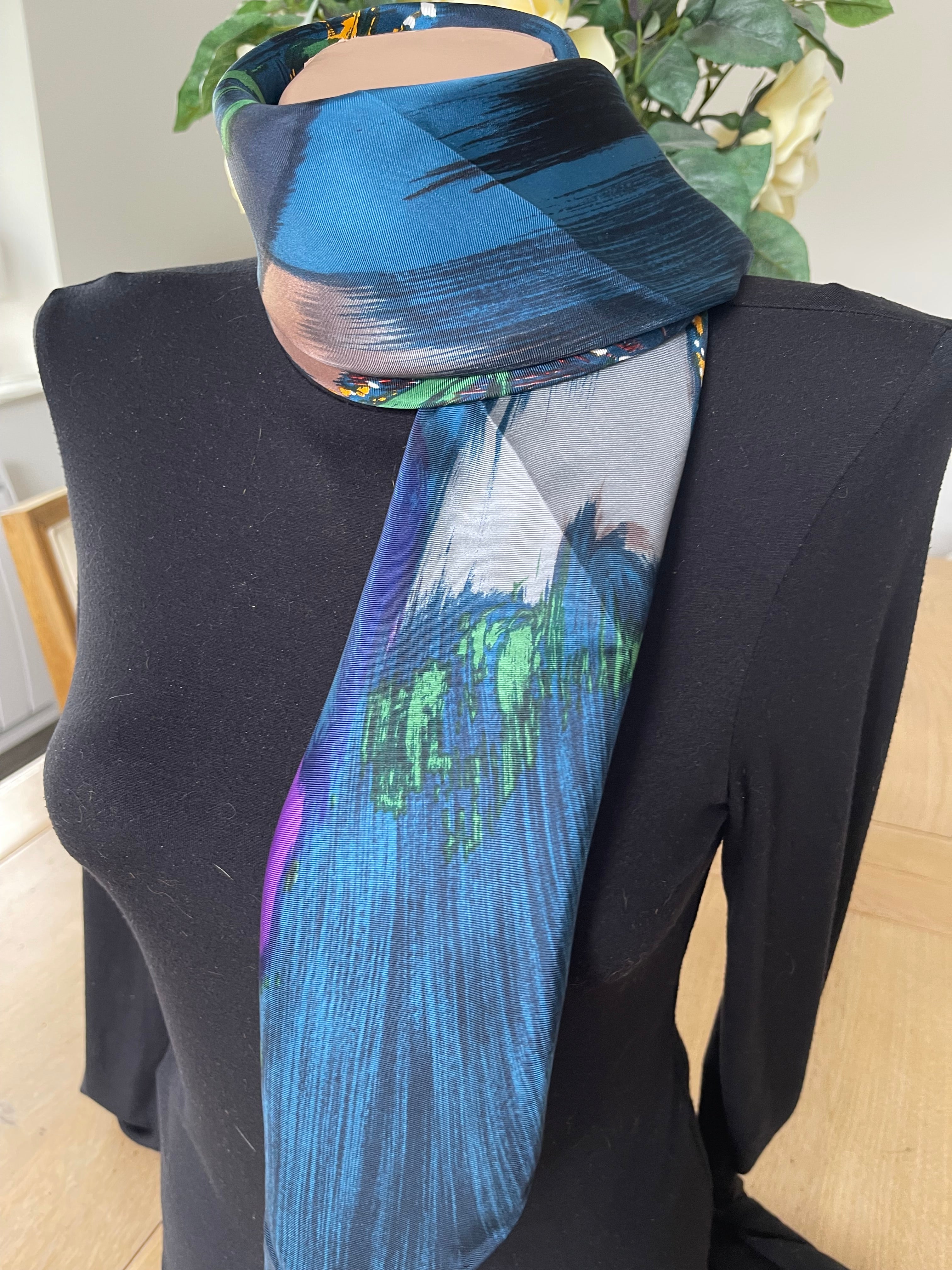 TORRENTE carré foulard scarf schal sjaal seide soie silk box