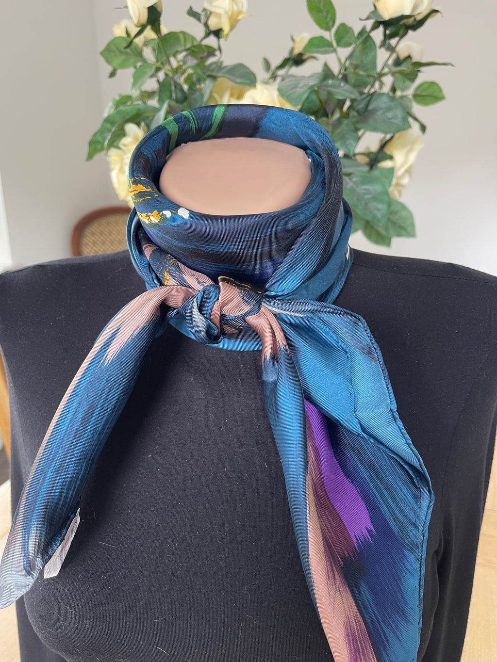 TORRENTE carré foulard scarf schal sjaal seide soie silk box
