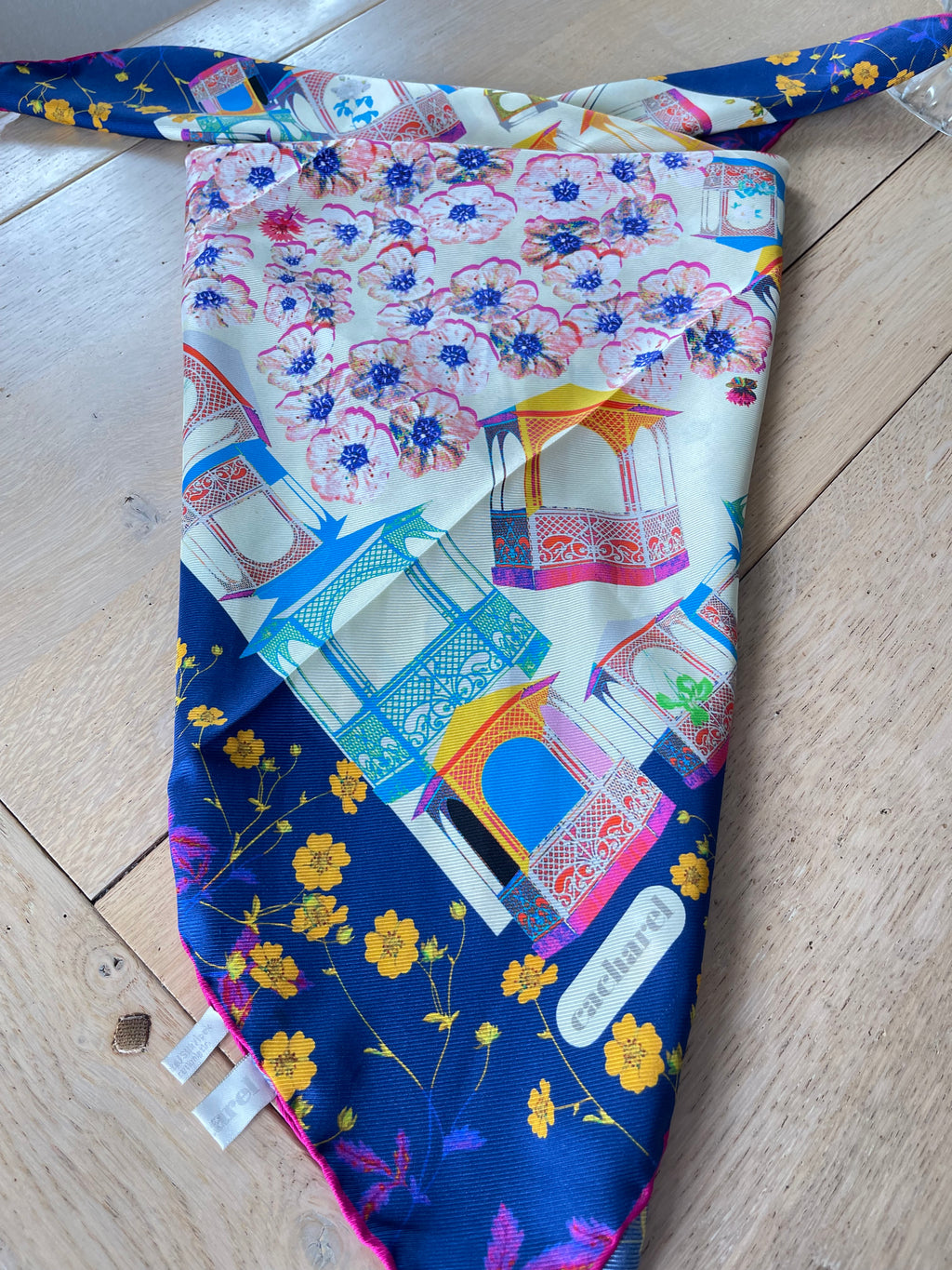 CACHAREL foulard carré scarf seide silk soie