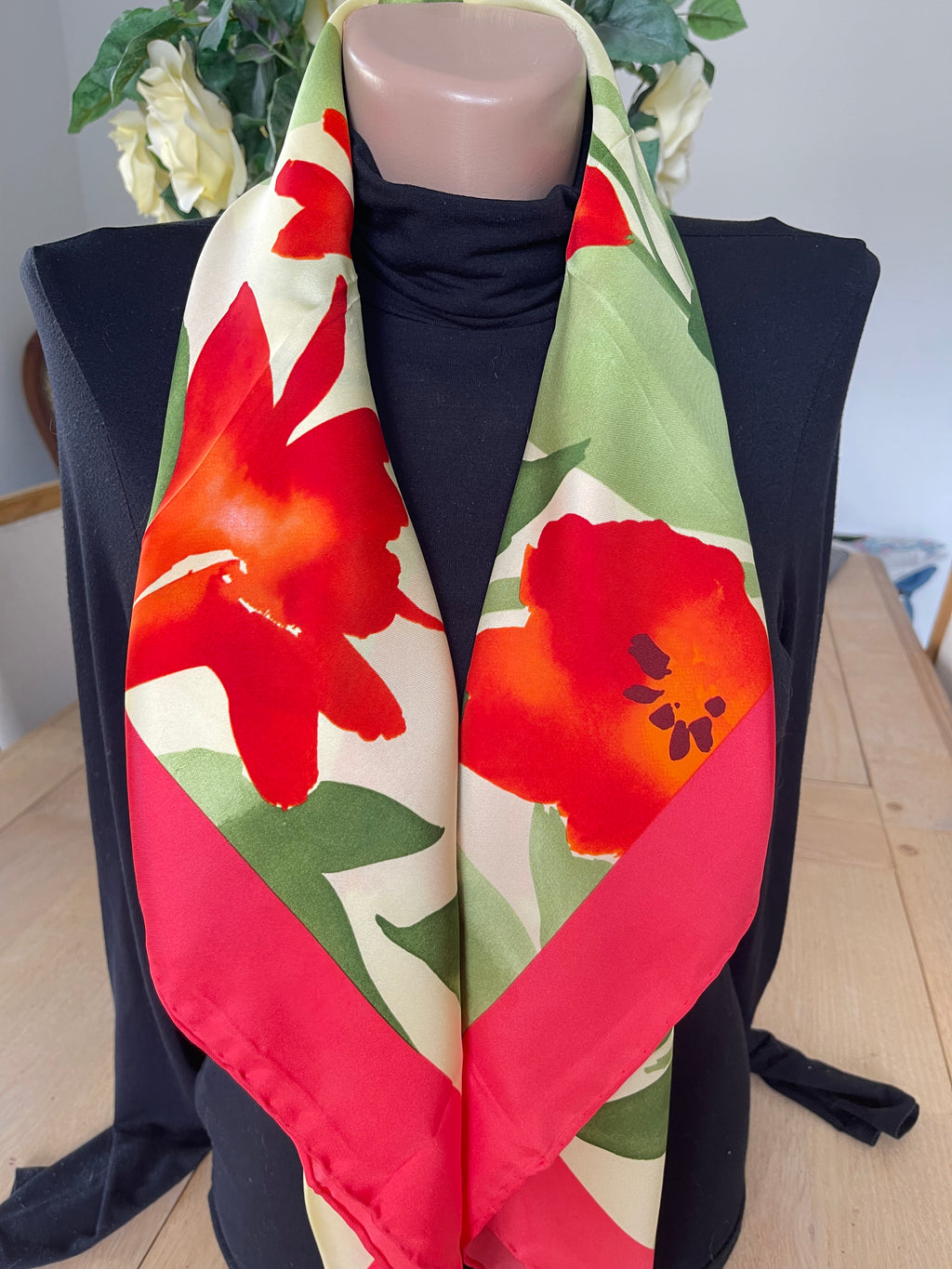 TORRENTE carré foulard scarf schal sjaal seide soie silk