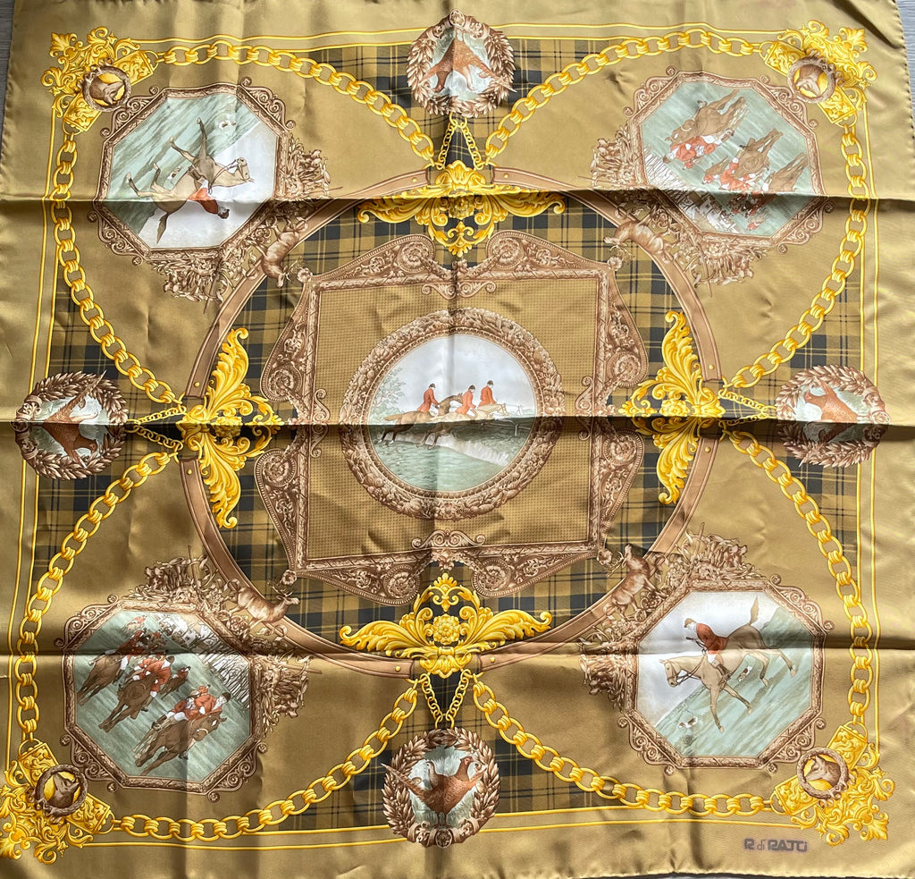 R DI RATTI foulard carré scarf sjaal schal seide silk soie