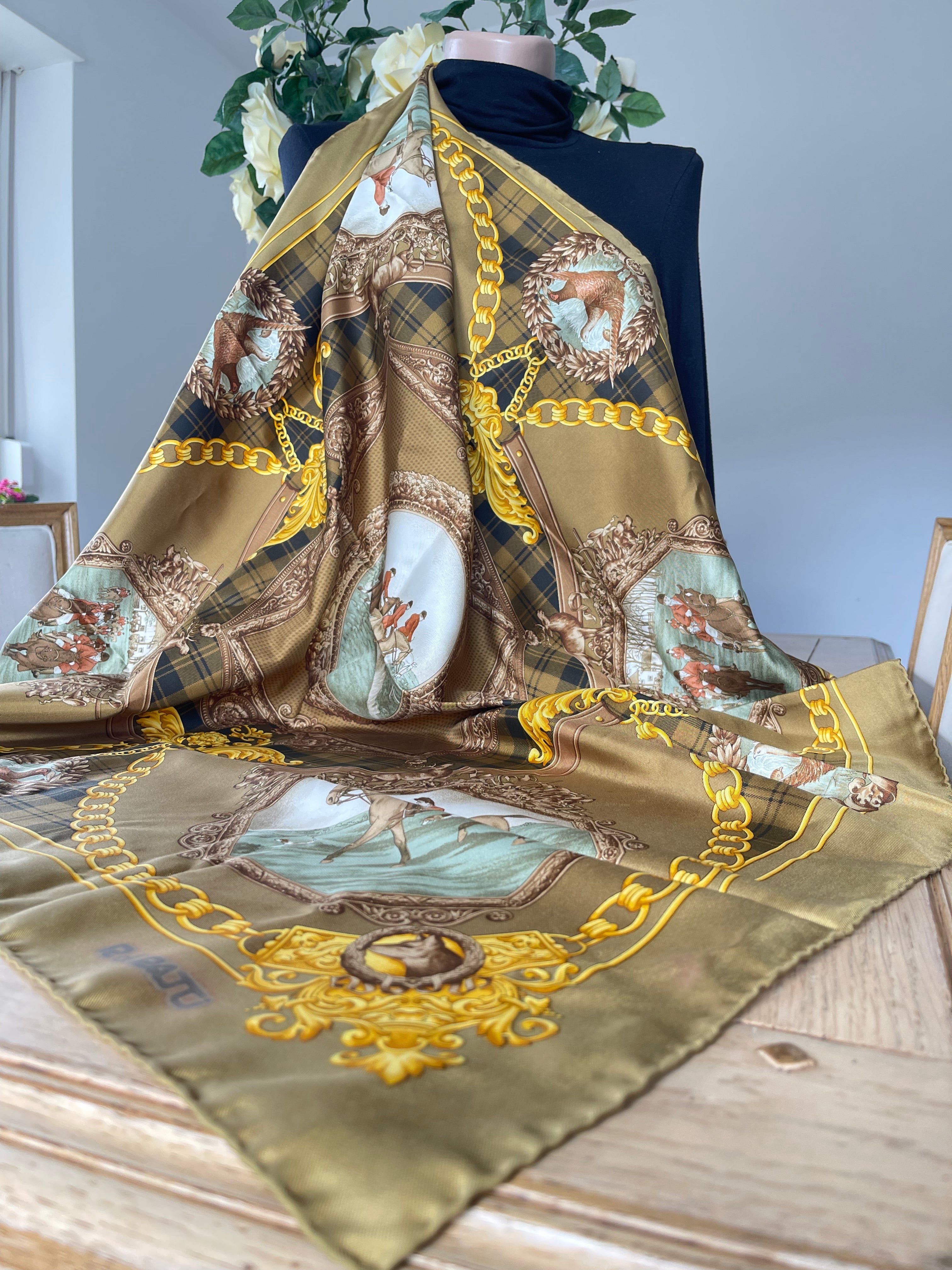 R DI RATTI foulard carré scarf sjaal schal seide silk soie