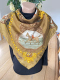 R DI RATTI foulard carré scarf sjaal schal seide silk soie